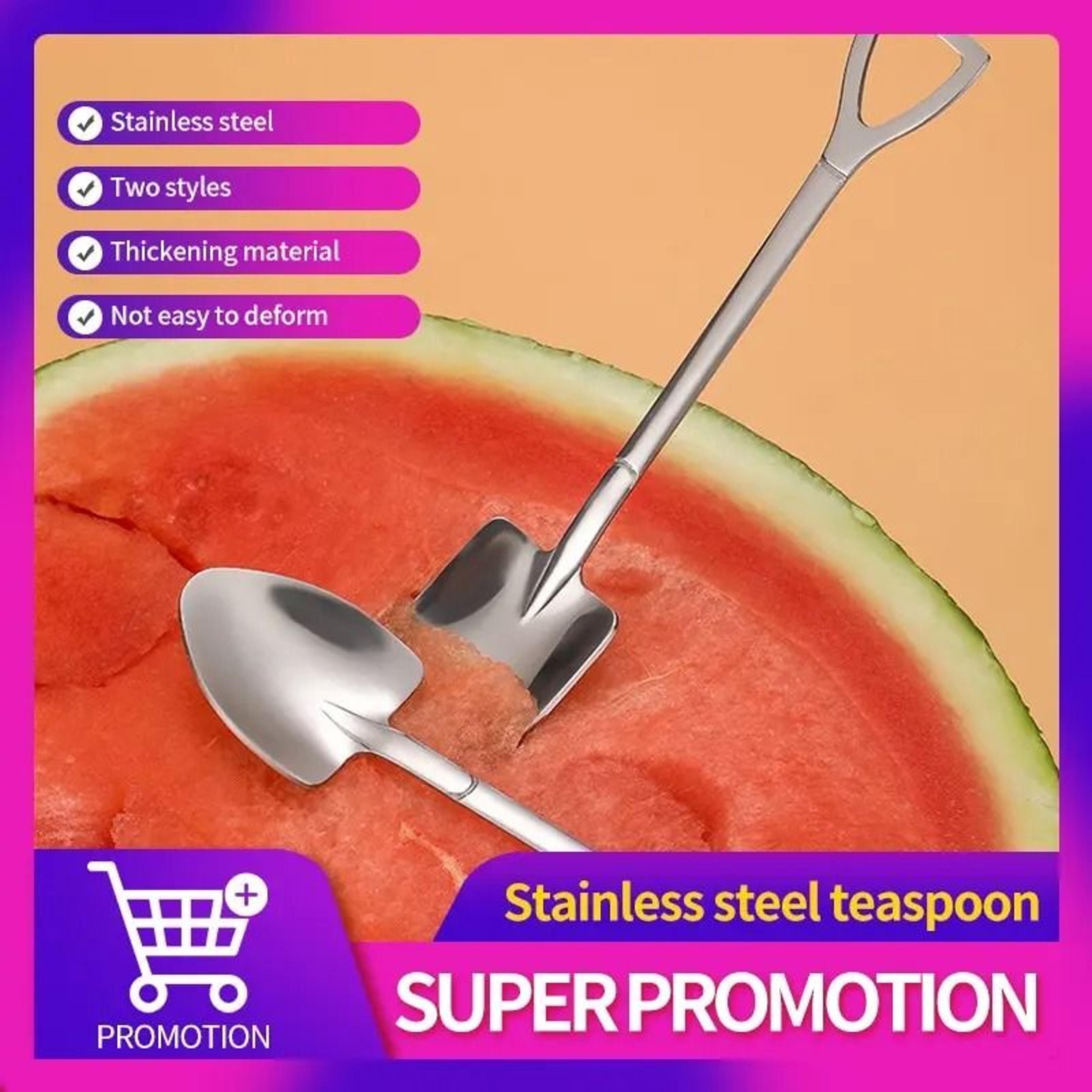 4pcs creative shovel spoon set stainless steel dessert coffee teaspoons