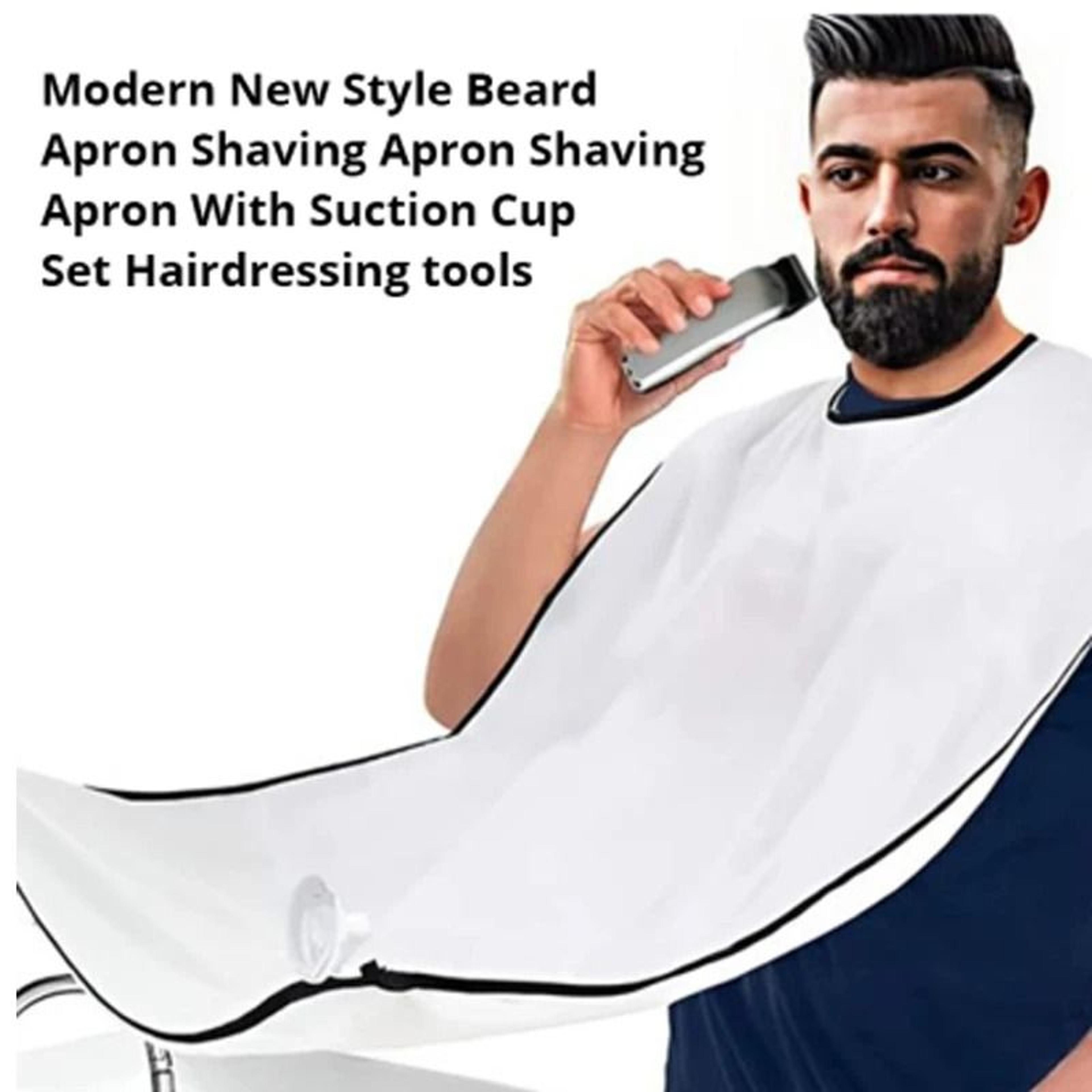 beard shaving catcher apron cape mirror suction cup grooming bib collector