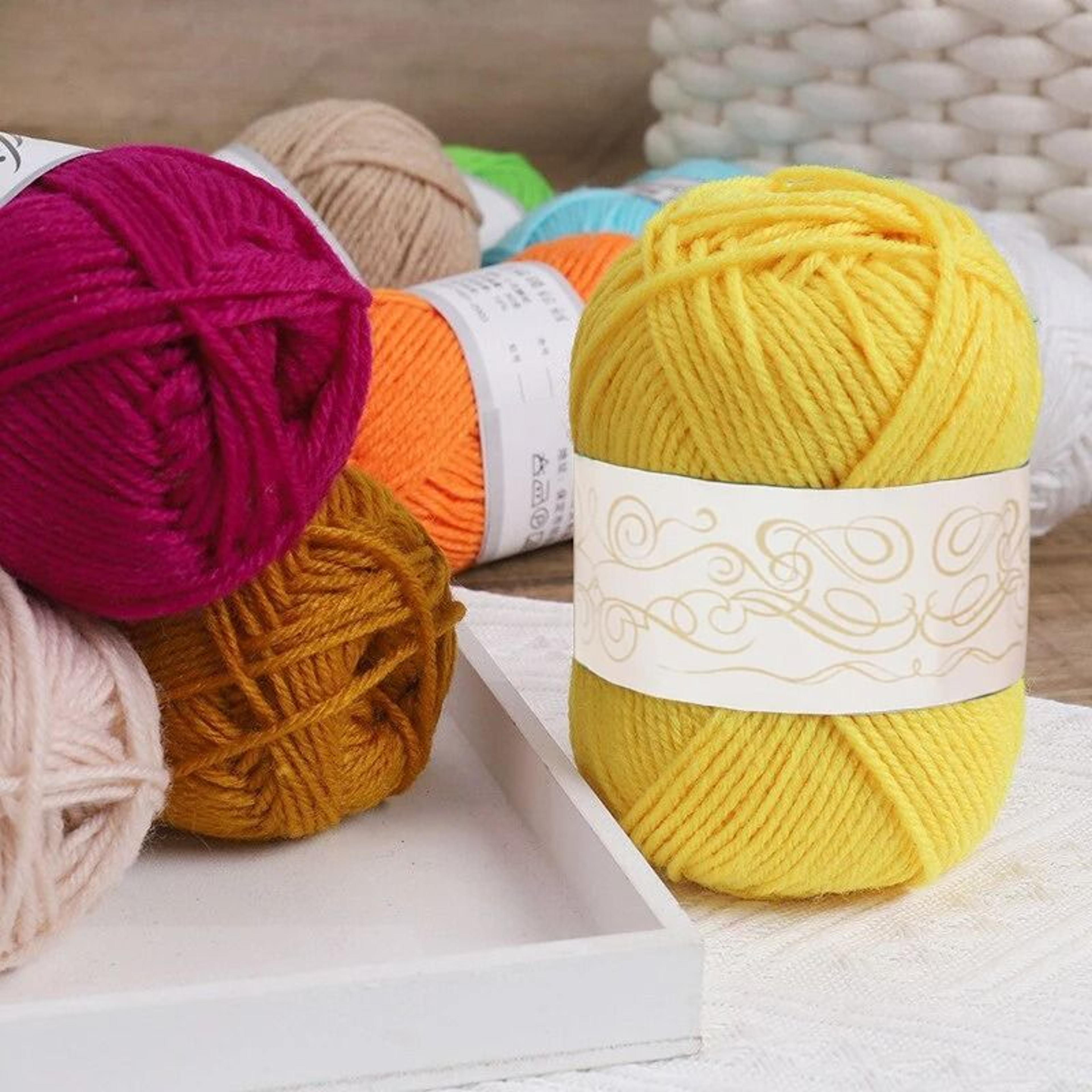 12pcs multicolor yarn skeins set acrylic crochet knitting starter kit