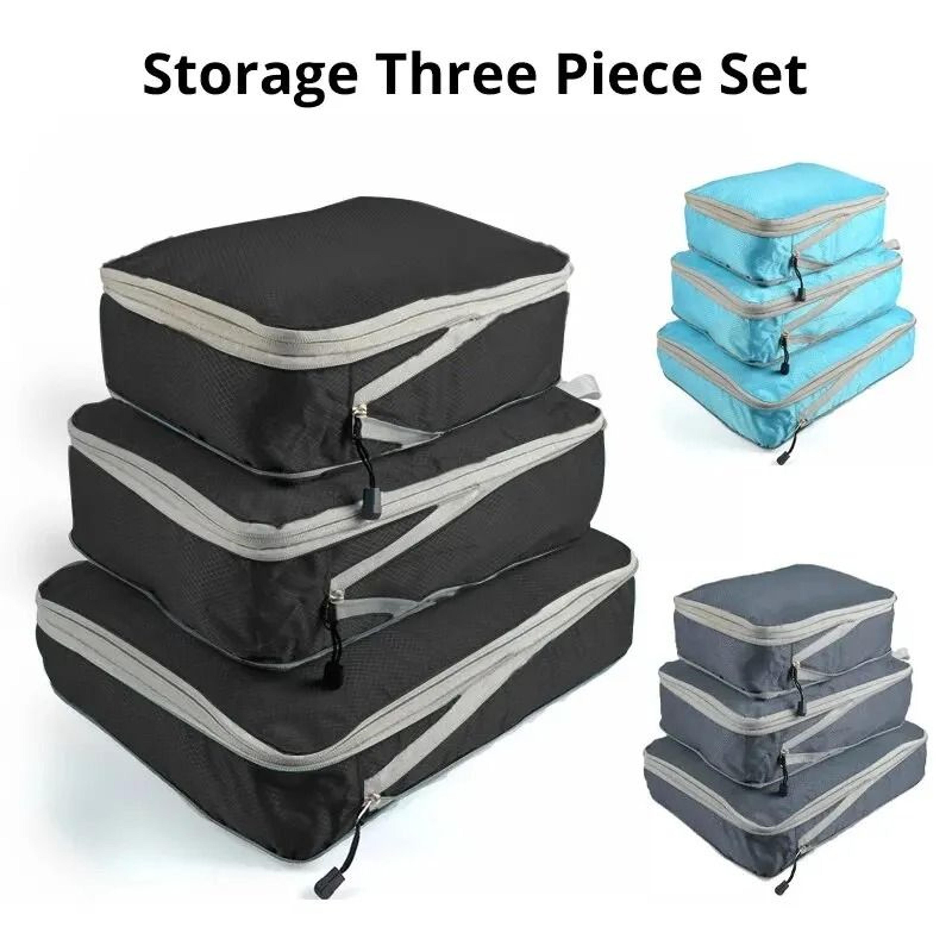 3pcs compressible travel packing cubes set luggage organizer bags