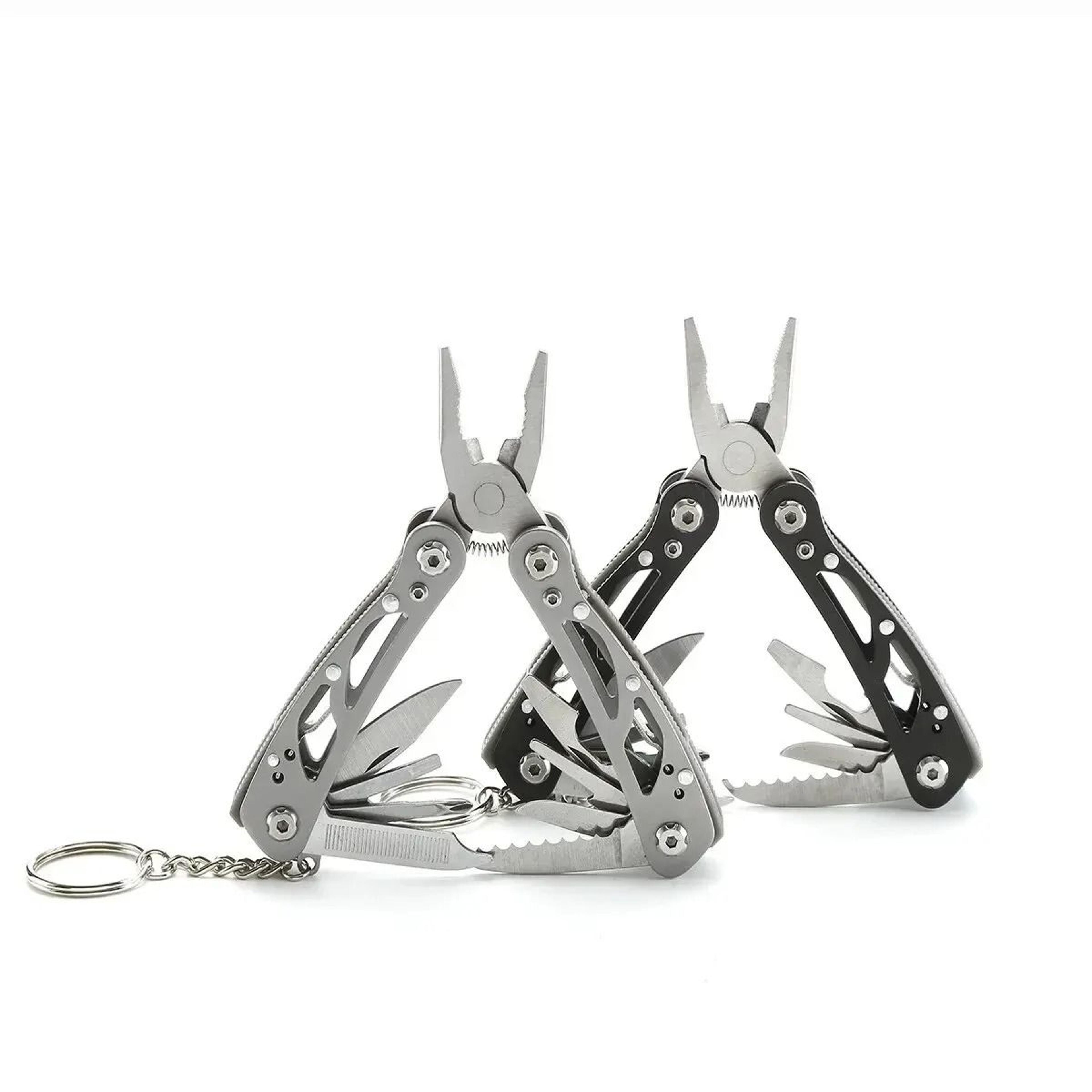 outdoor mini multitool folding pliers pocket edc gear keychain set