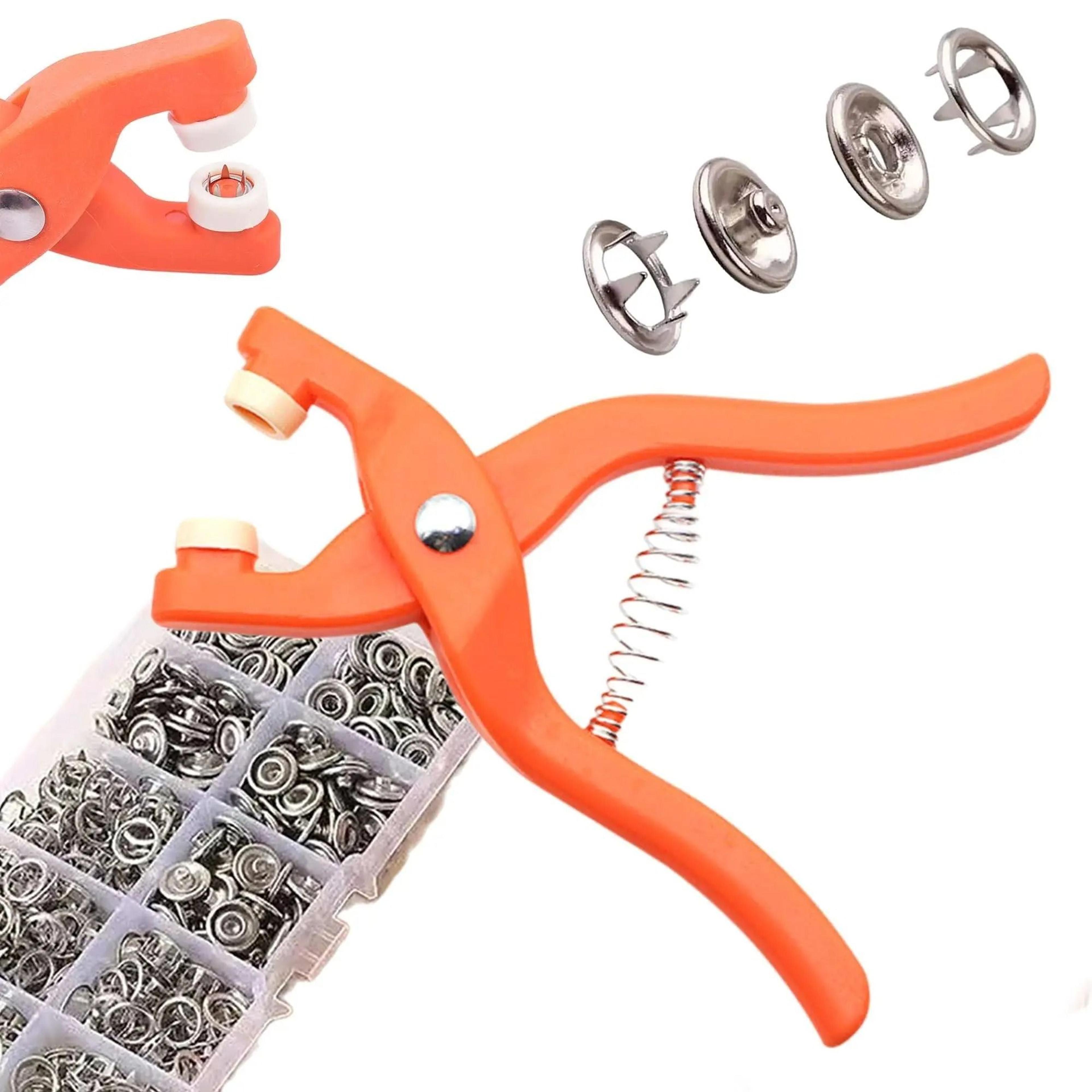50 sets metal snap button kit with hand pressure pliers tool diy crafting