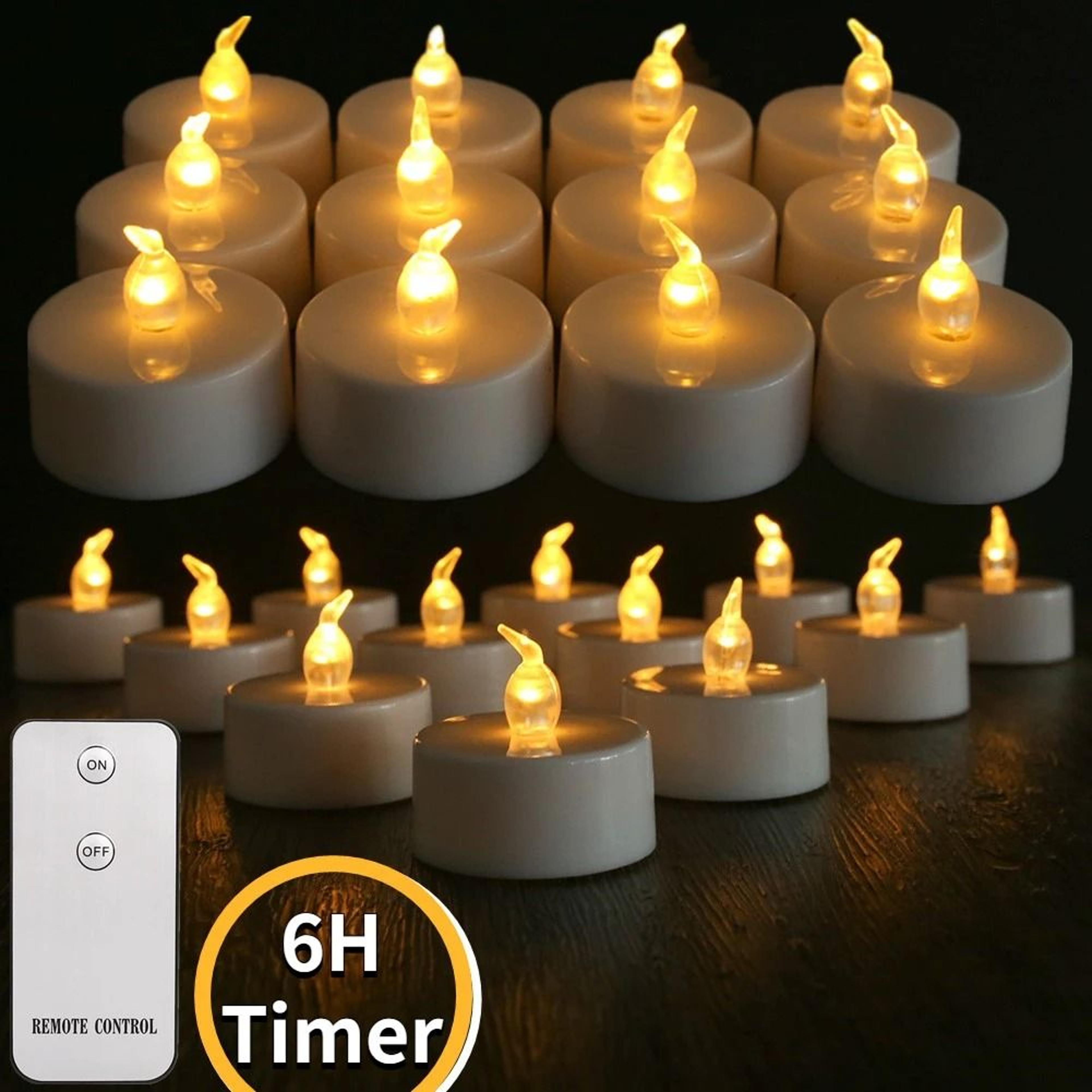 led tea light flameless flickering candles battery operated votive set