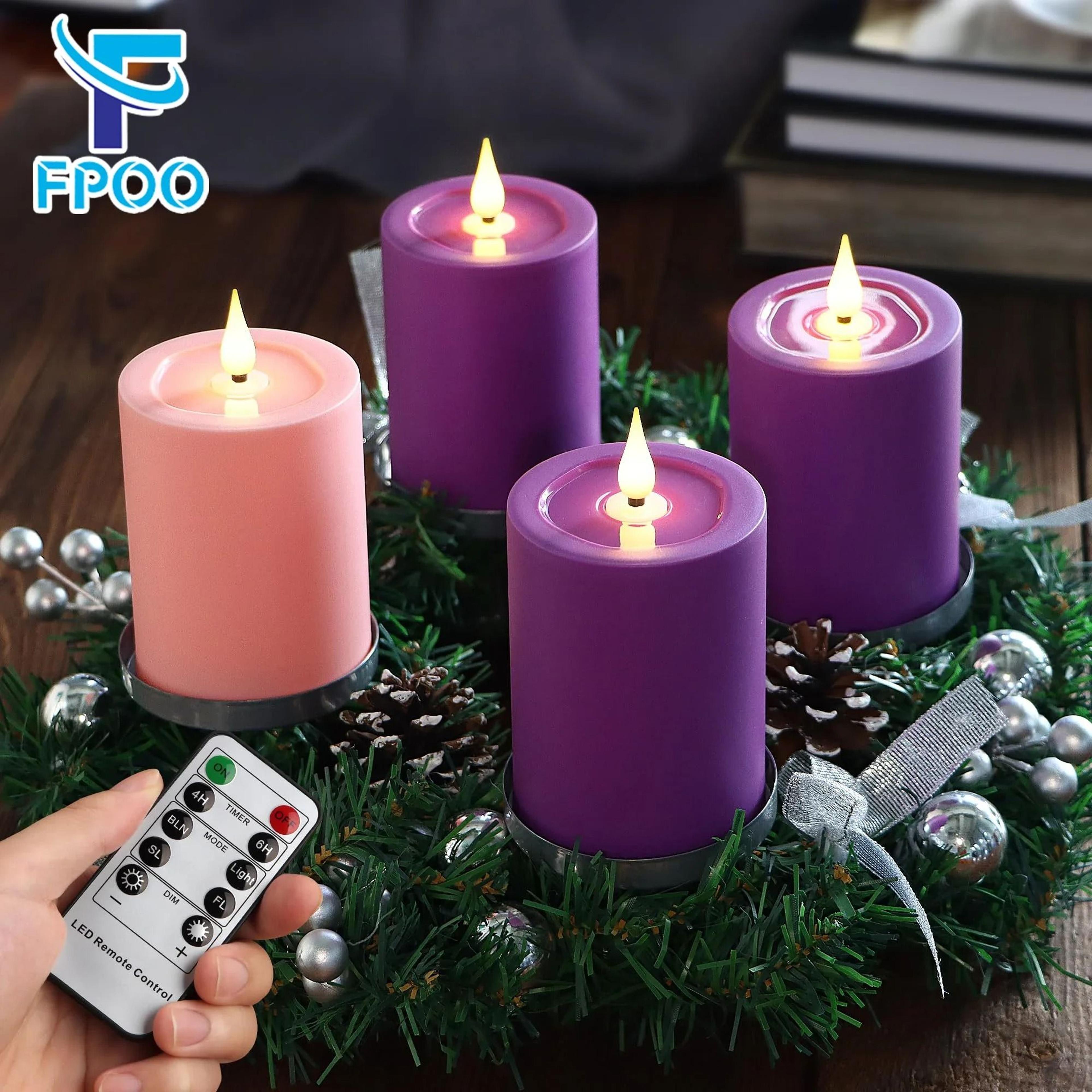 led flameless candles battery operated remote timer home room decor set