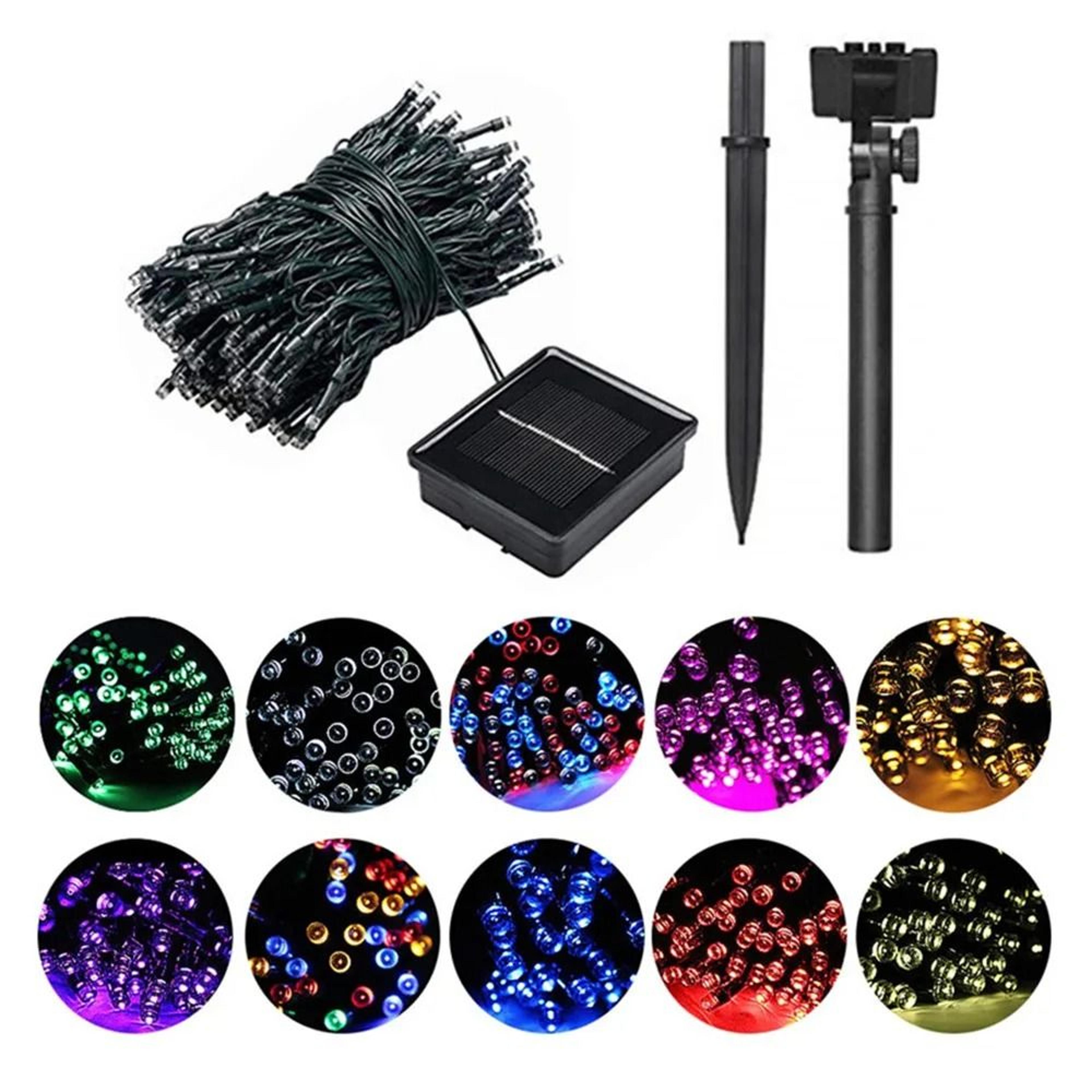 solar outdoor fairy string lights waterproof led street garland christmas decor