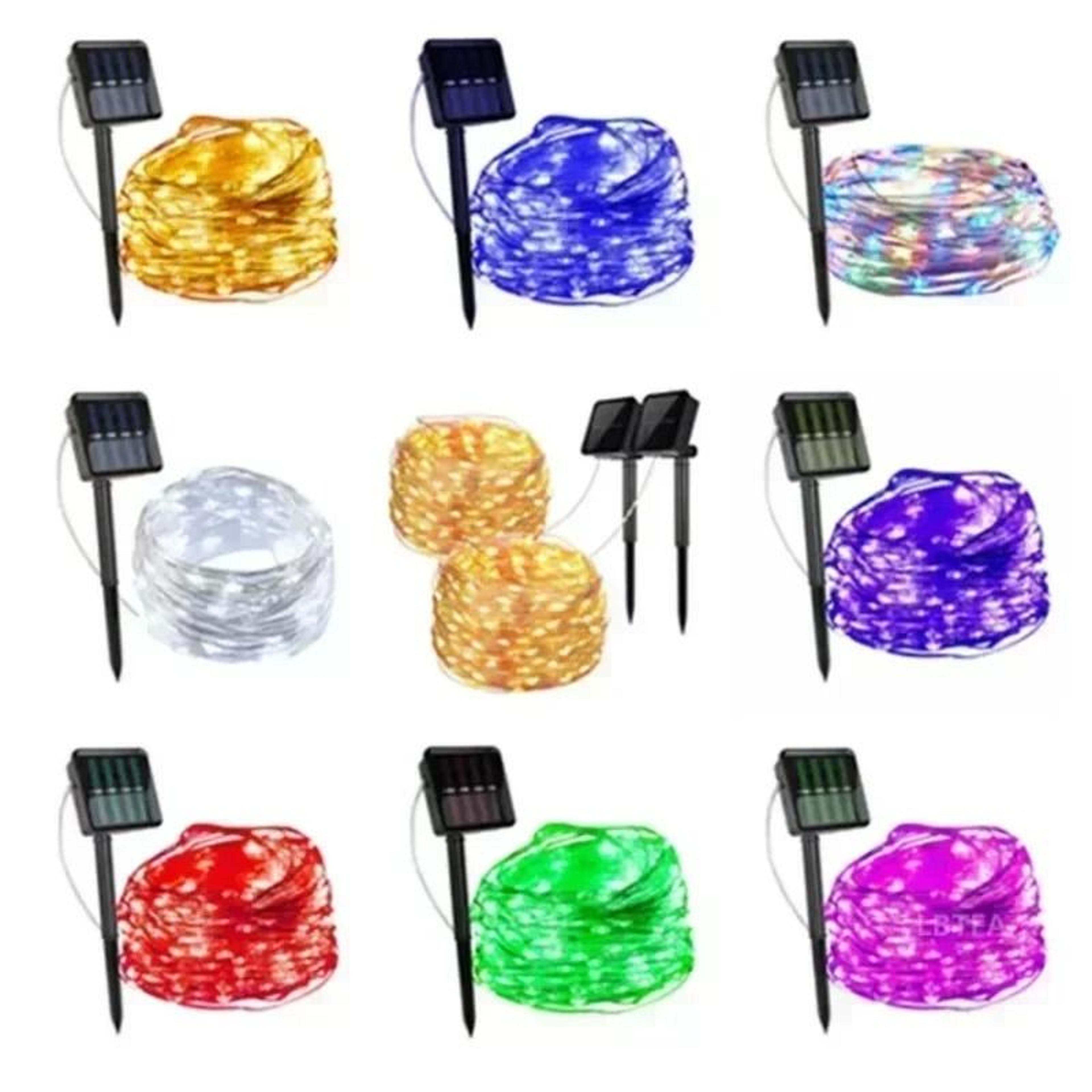 solar outdoor led fairy string lights 7m/12m/22m/32m ip65 waterproof garden decor