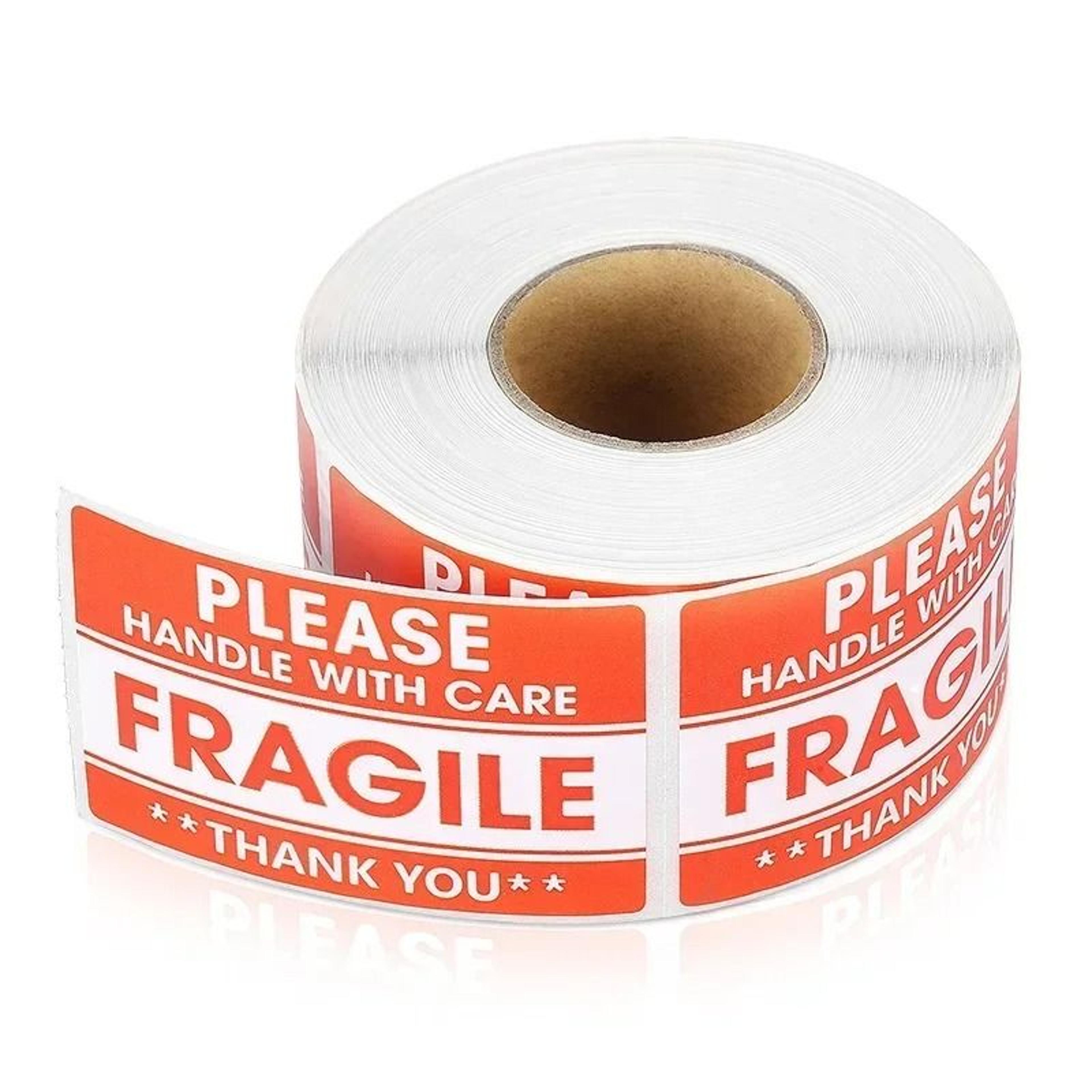 fragile handle with care warning shipping label stickers roll for packaging & moving