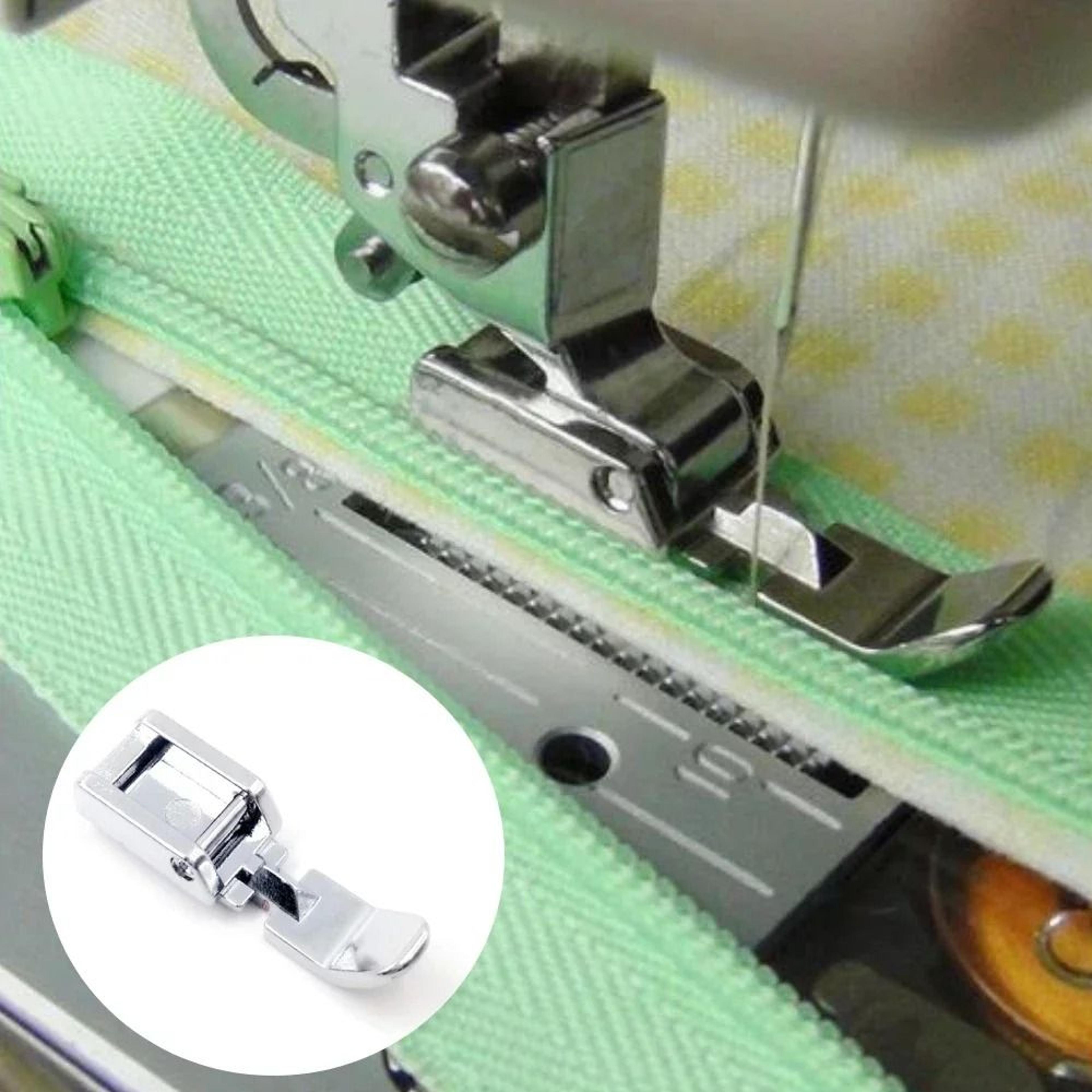 zipper sewing machine presser foot left/right narrow snap-on set for brother singer