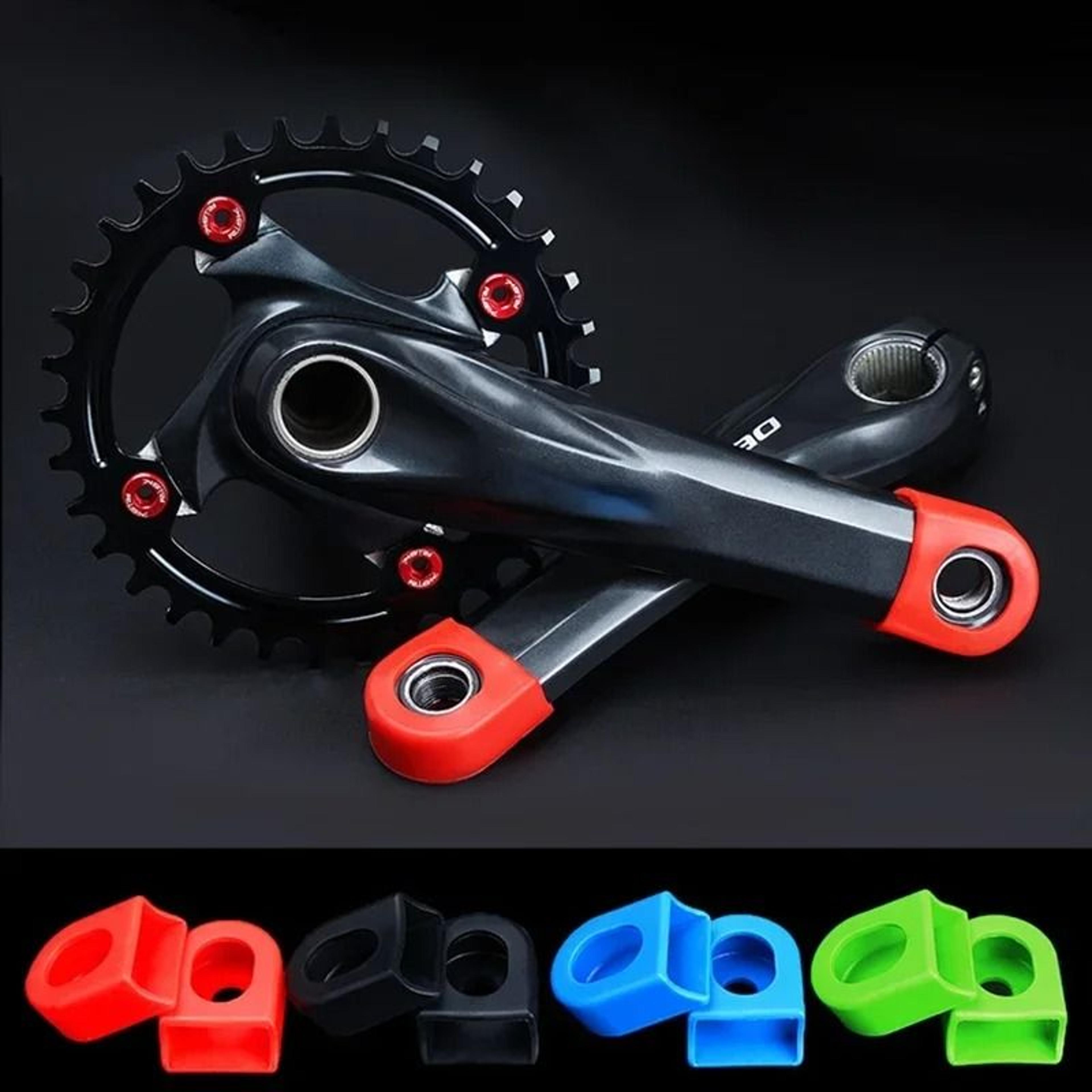bicycle silicone crank arm protector sleeve cover mtb road bike crankset boots