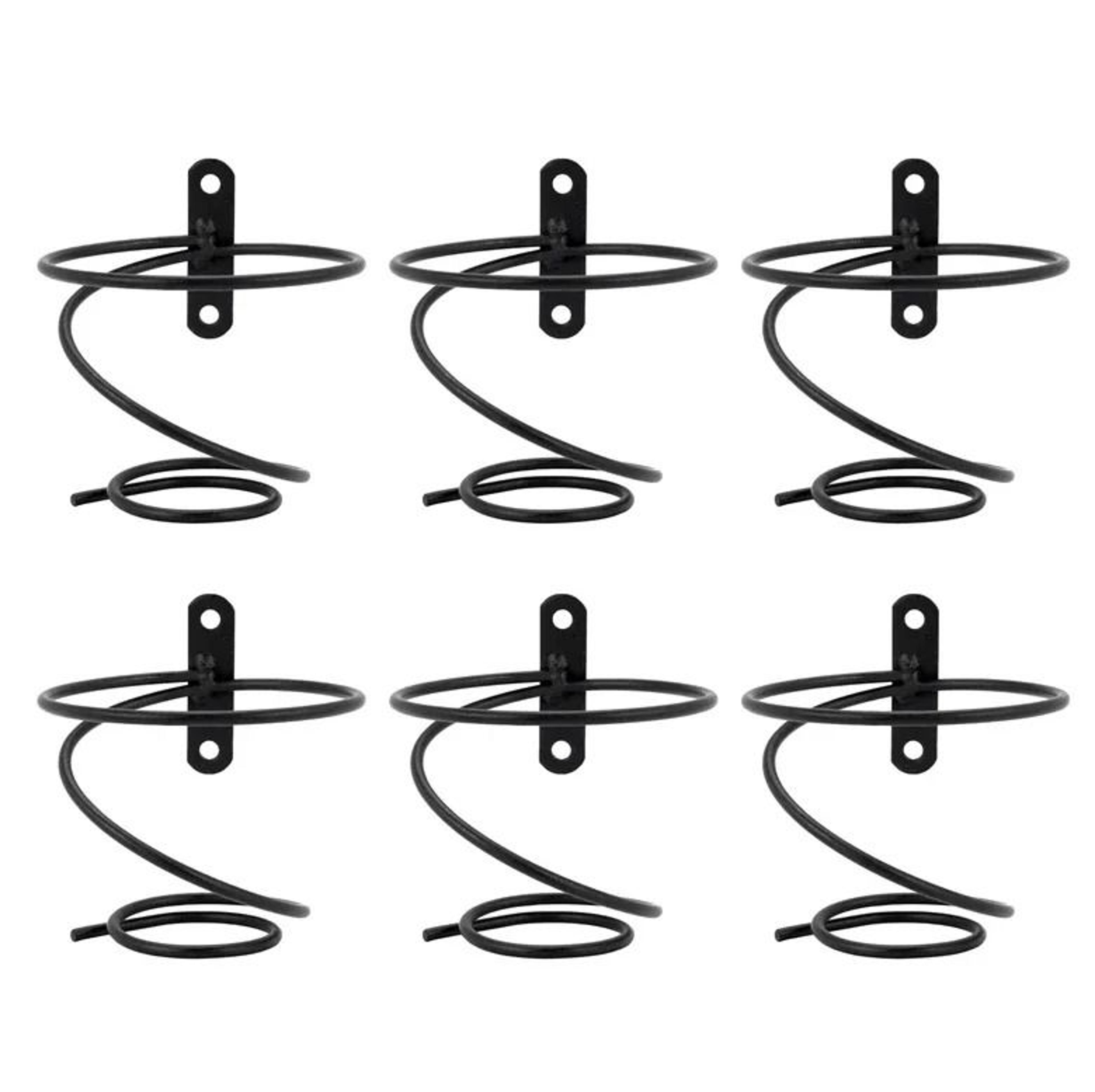 pack of 6 wall mounted wine racks heavy-duty metal wine bottle display holder organizer