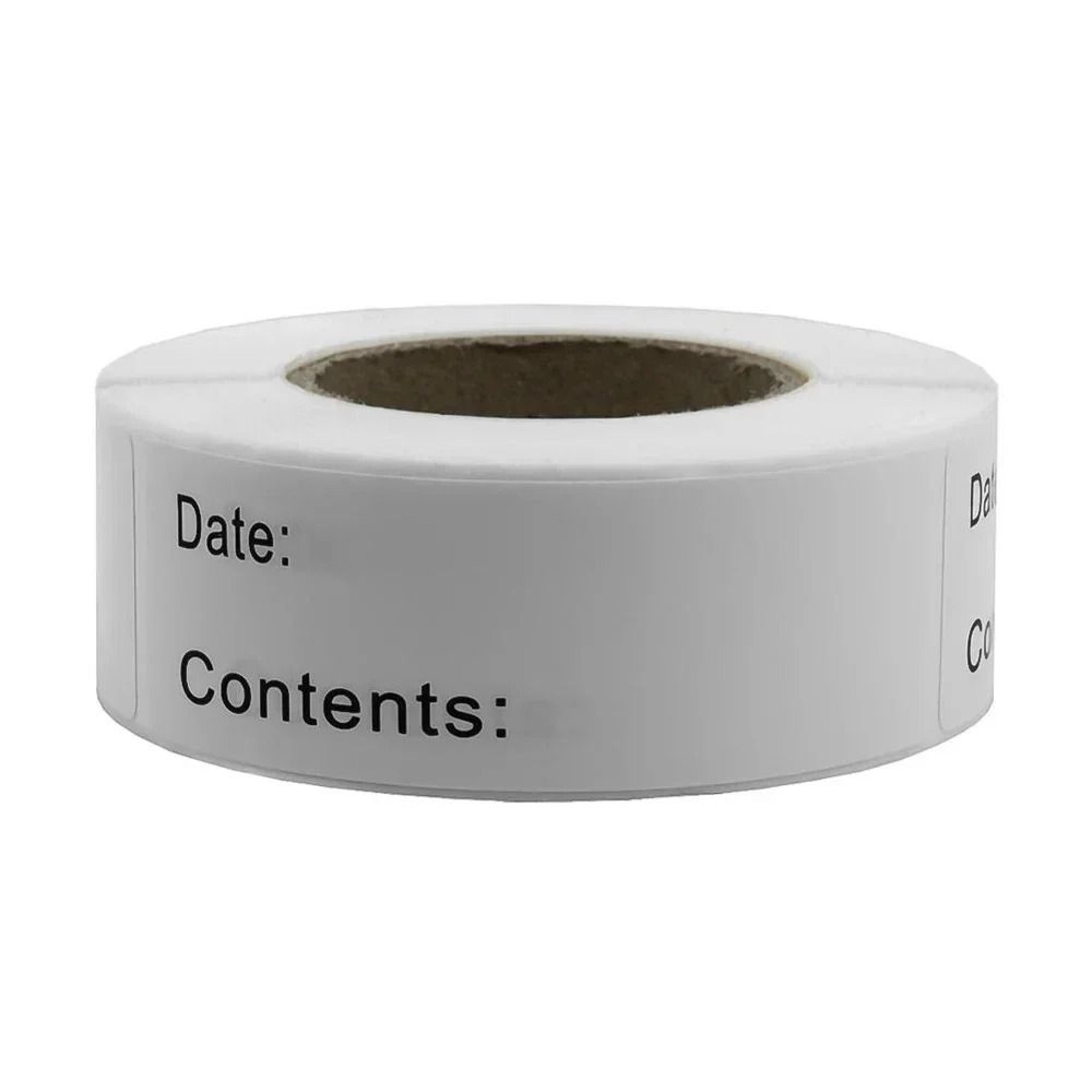 food storage label stickers date content blank mark pantry container seal labels