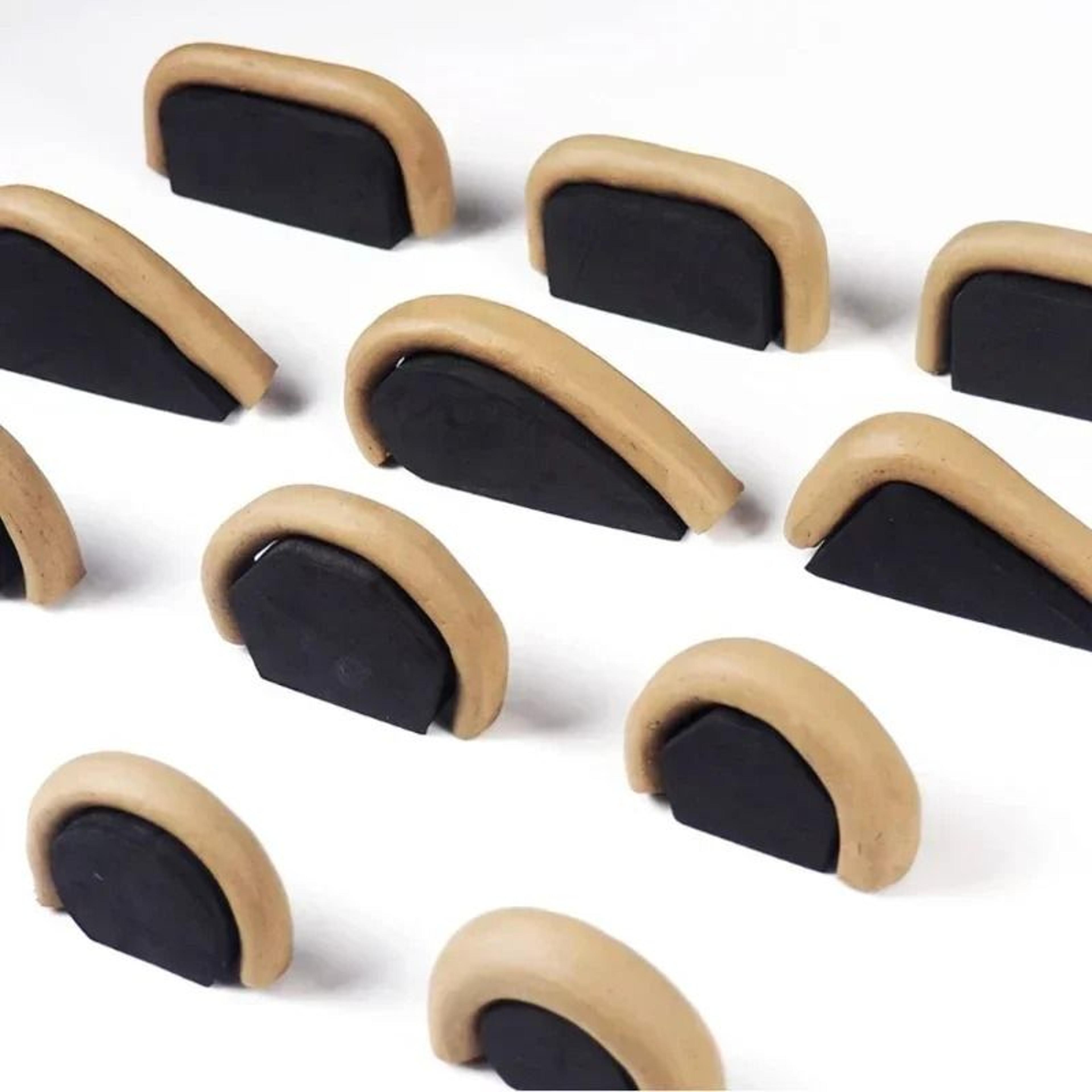 12-piece pottery mug handle molds set for diy ceramic cups & clay shaping tools
