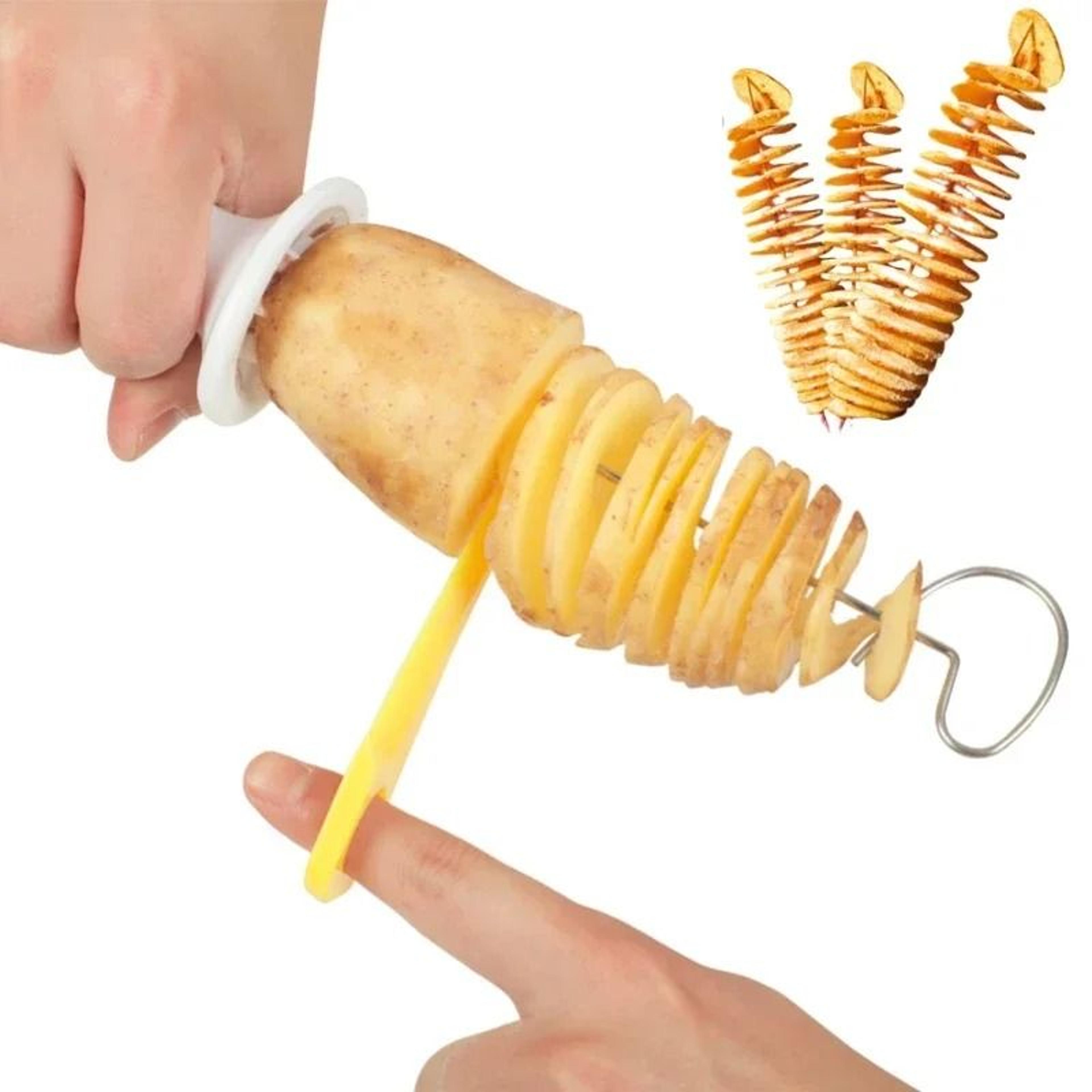 portable spiral potato cutter skewers set & tornado chips maker for bbq & camping