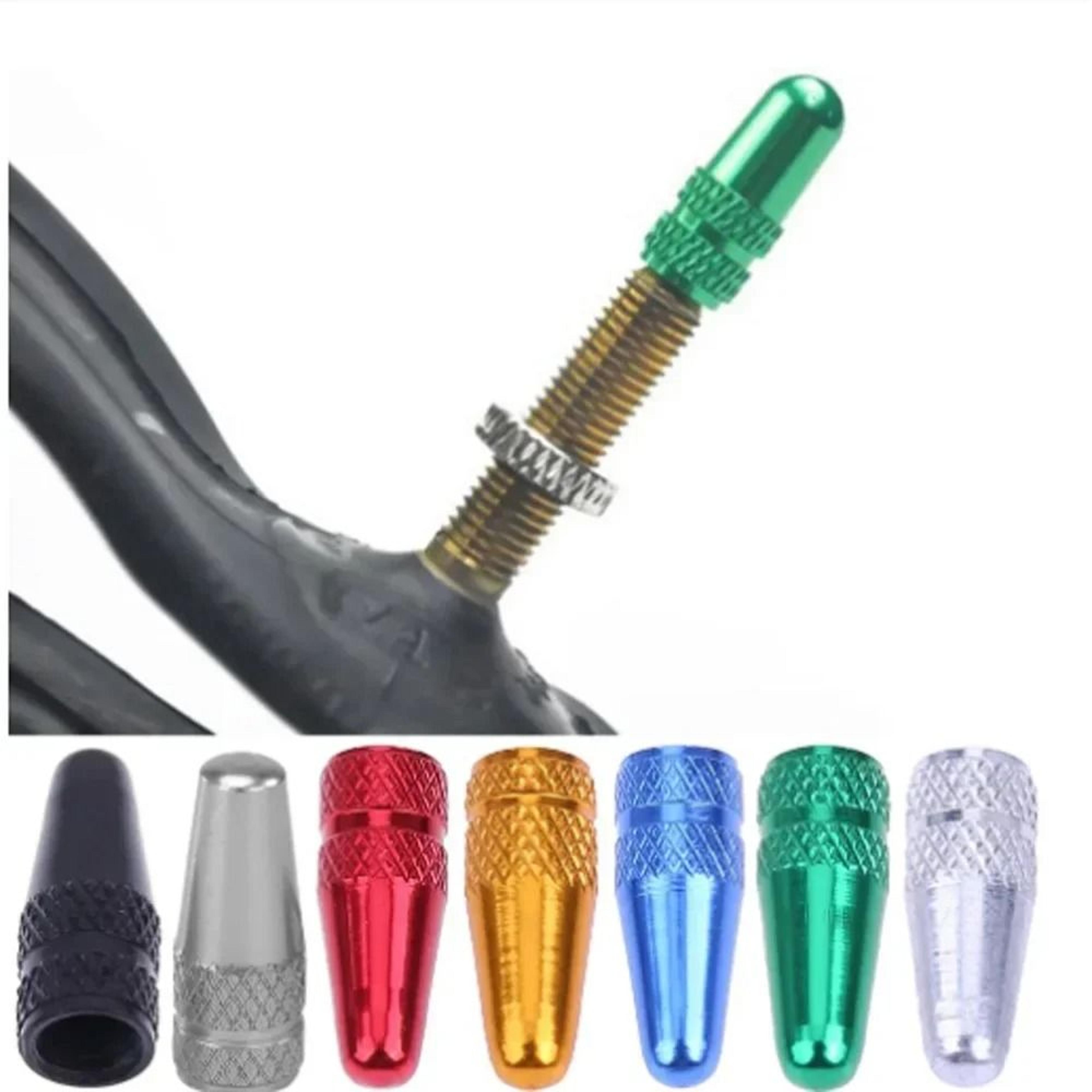10-piece aluminum alloy french presta valve caps for road & racing bikes