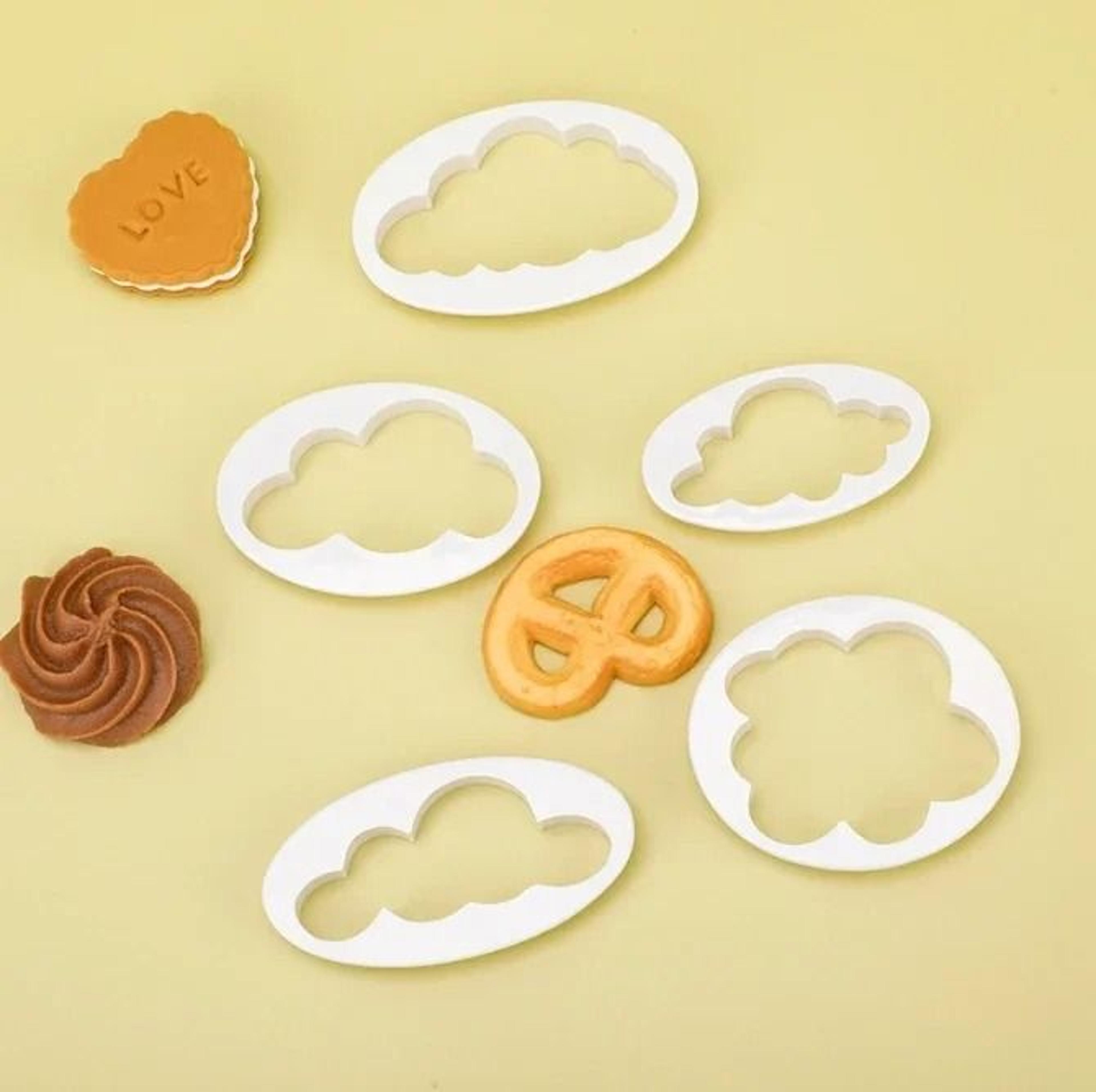 5-piece cloud fondant cookie cutter set plastic cake decorating & sugarcraft molds