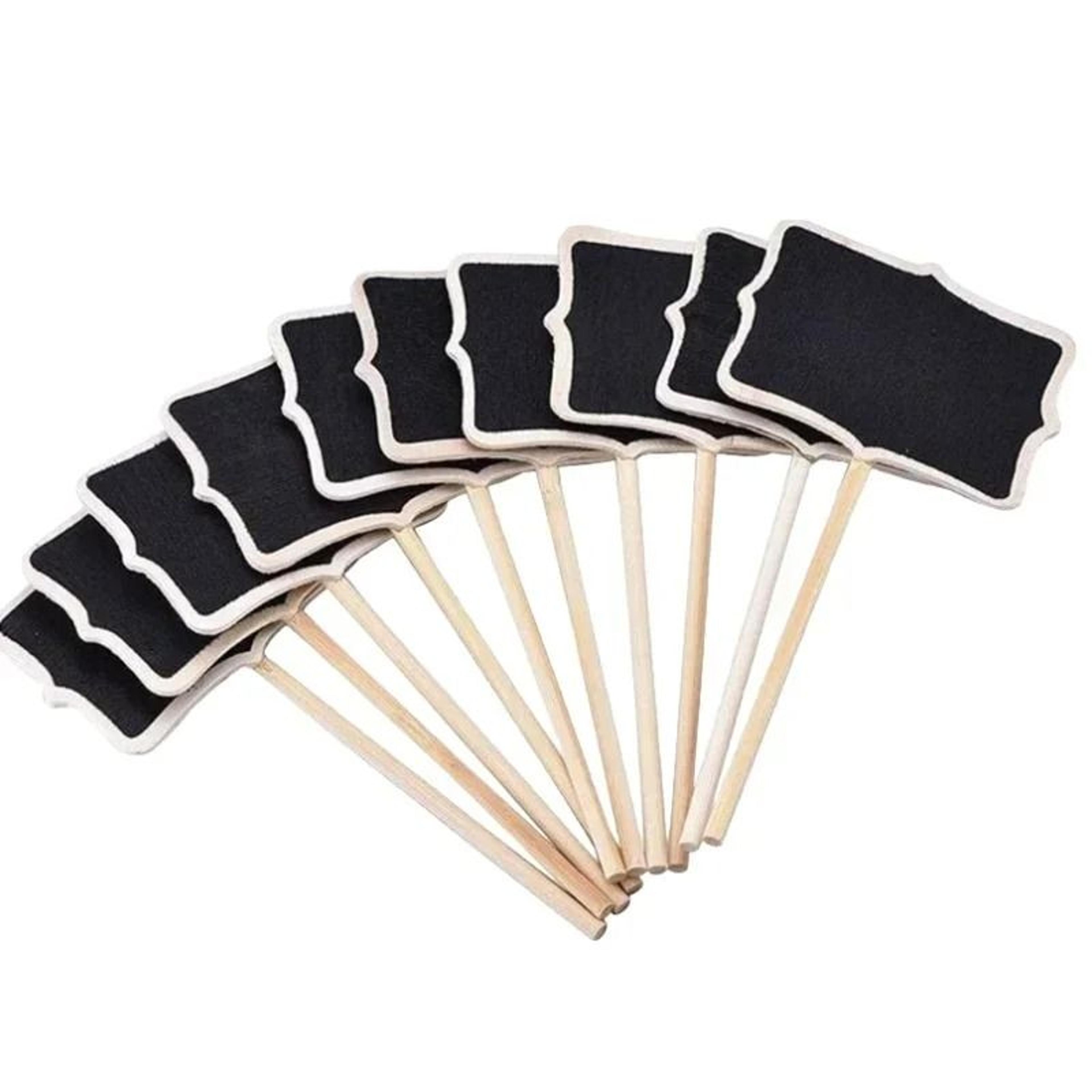 10-piece mini wooden chalkboard tags & pantry label sign set