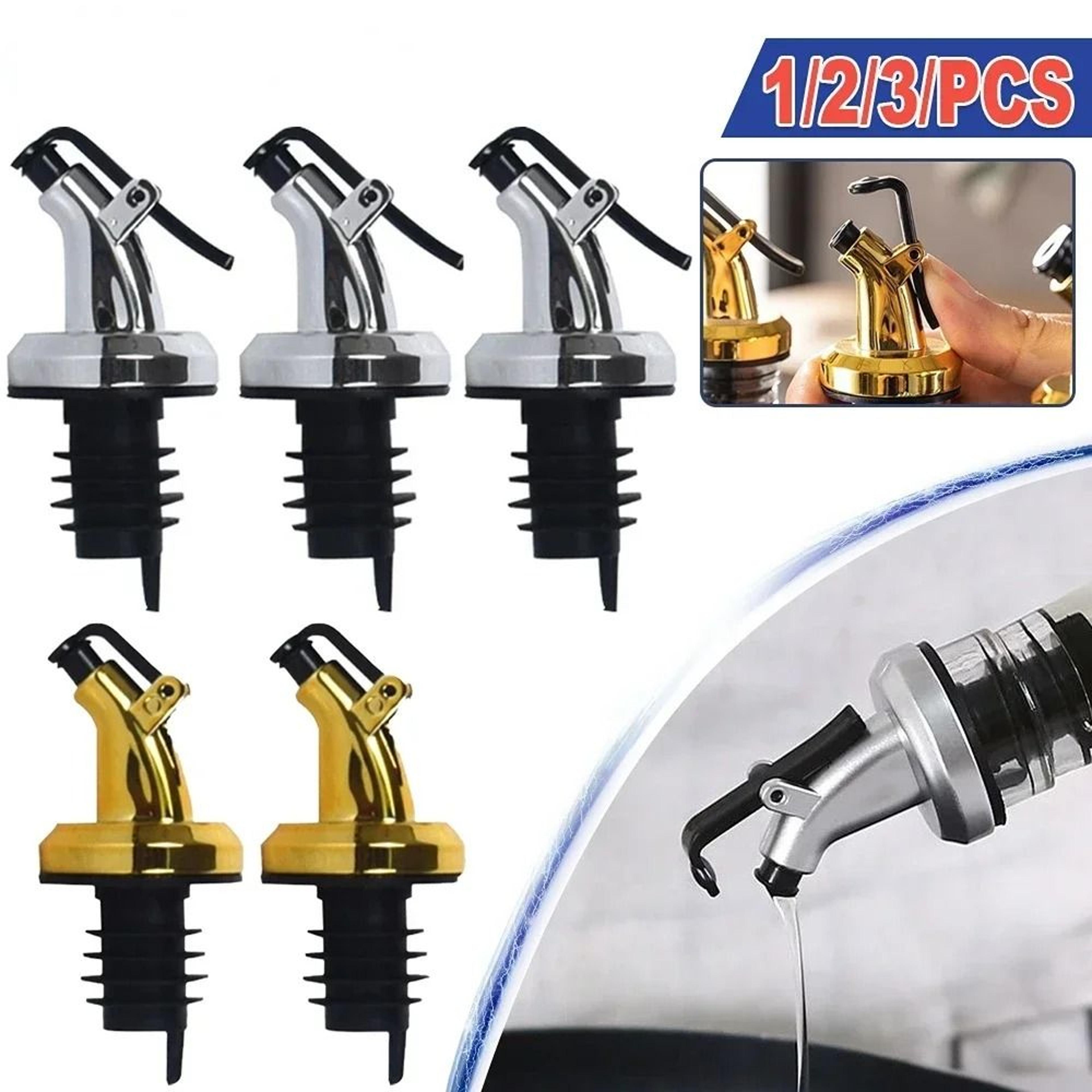 3-piece leak-proof oil & liquor bottle stopper dispenser sprayer nozzle set