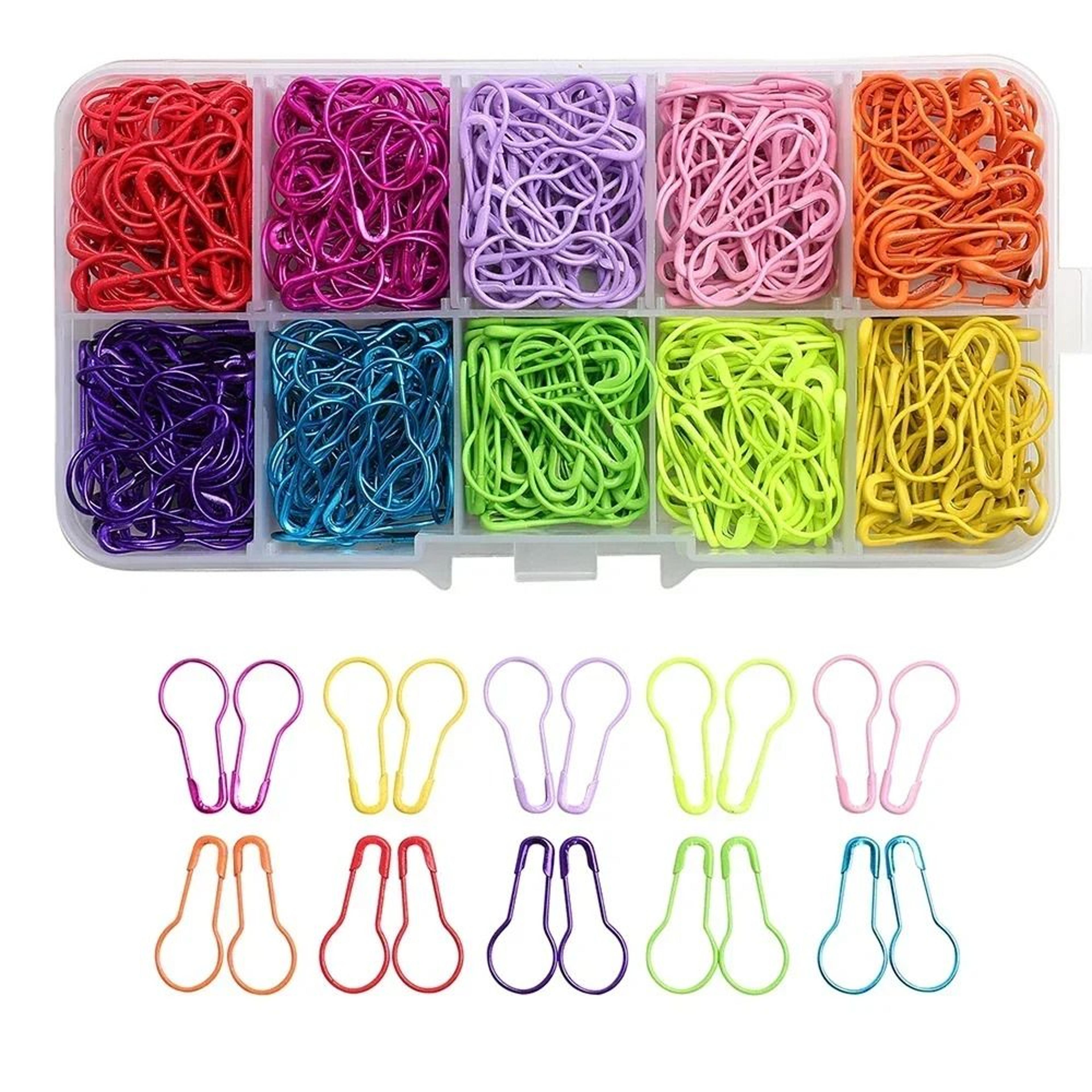creative mix color gourd shape safety metal pins & knitting marker tag clips