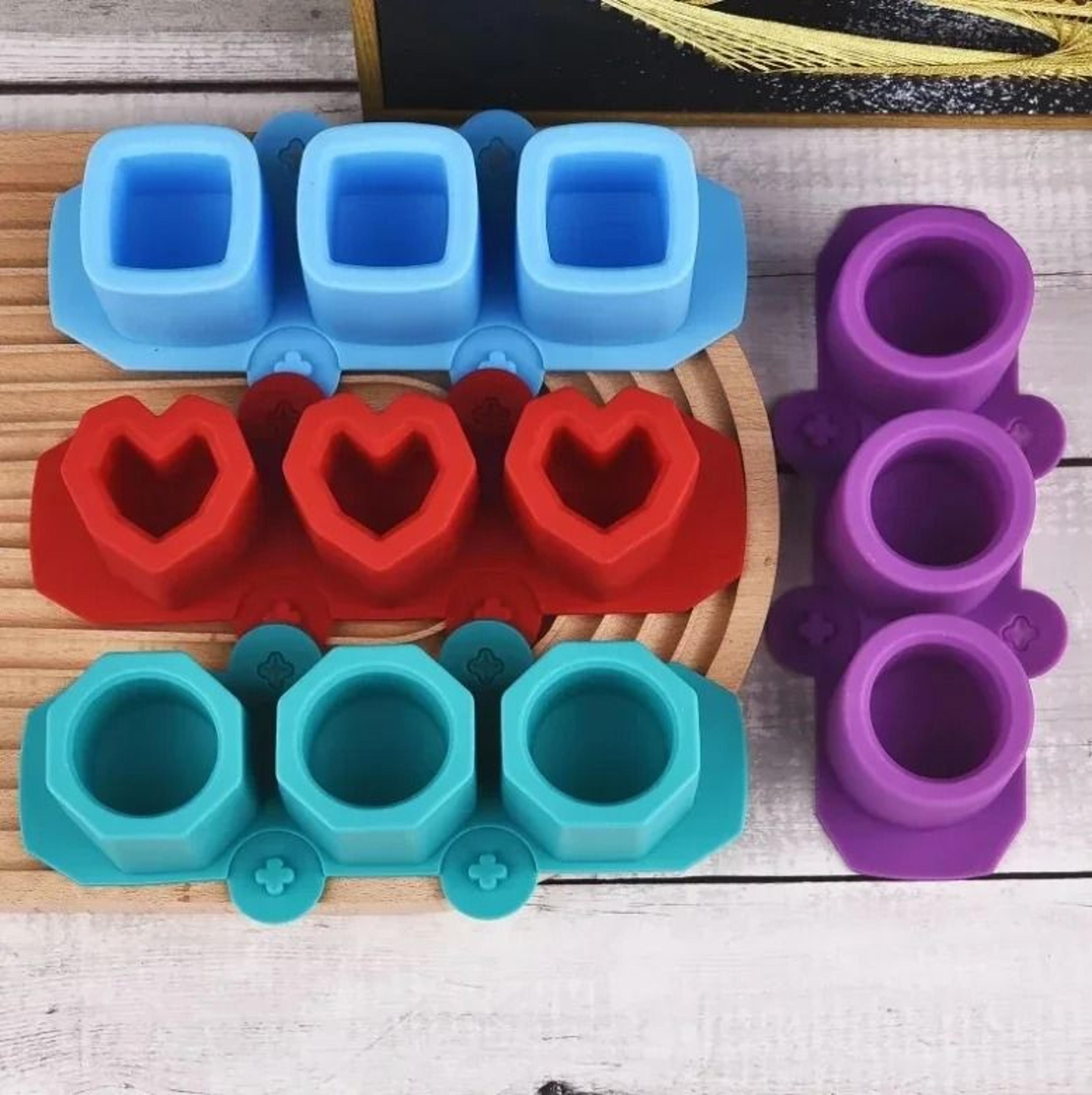 3-hole round concrete flower pot & candle vessel silicone mold