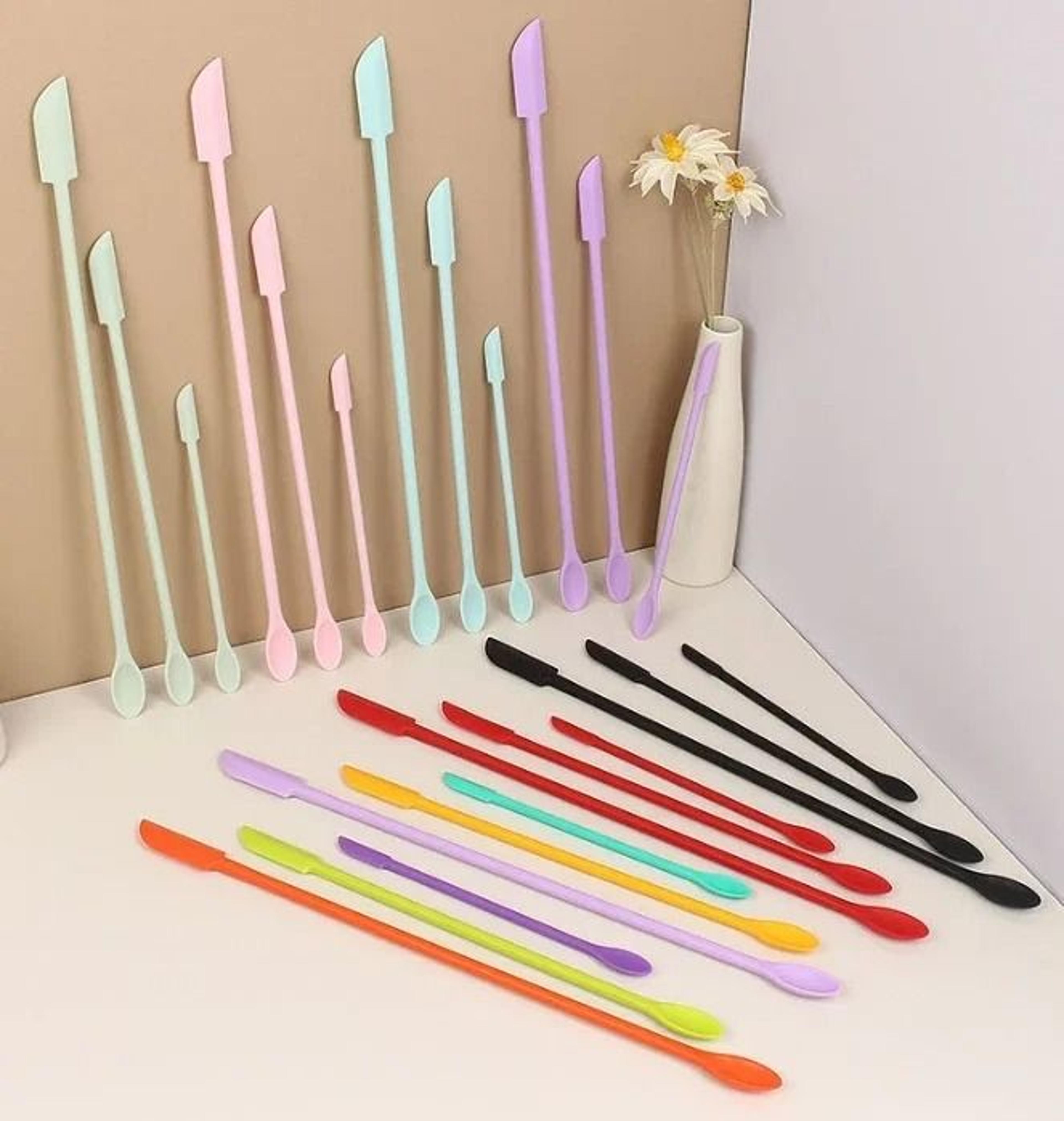 3-piece dual-ended silicone jar spatula & spoon scraper set