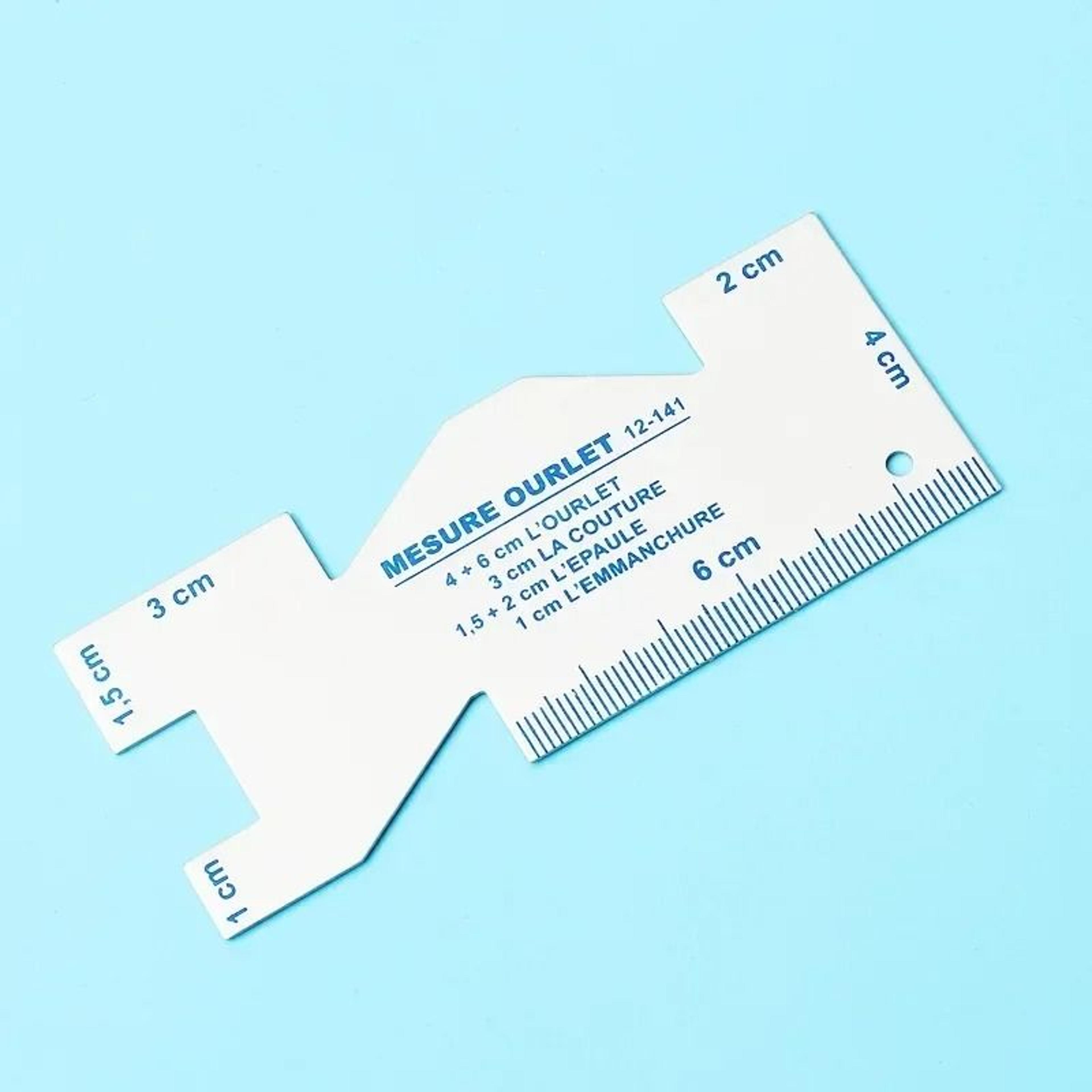 precision metal seam measuring gauge & quilting sewing ruler template