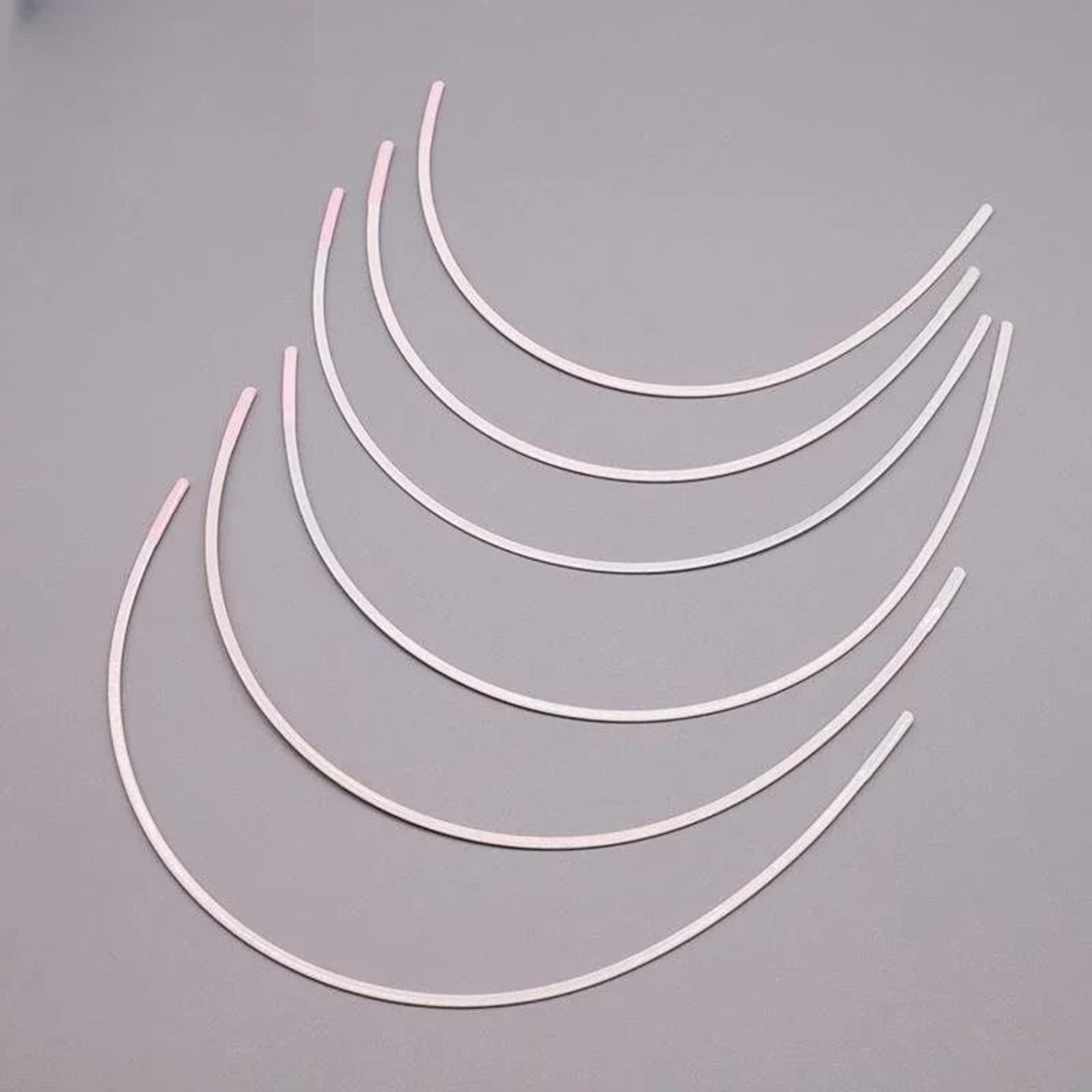 white shaping lacquer metal underwires for bra making & lingerie sewing supplies