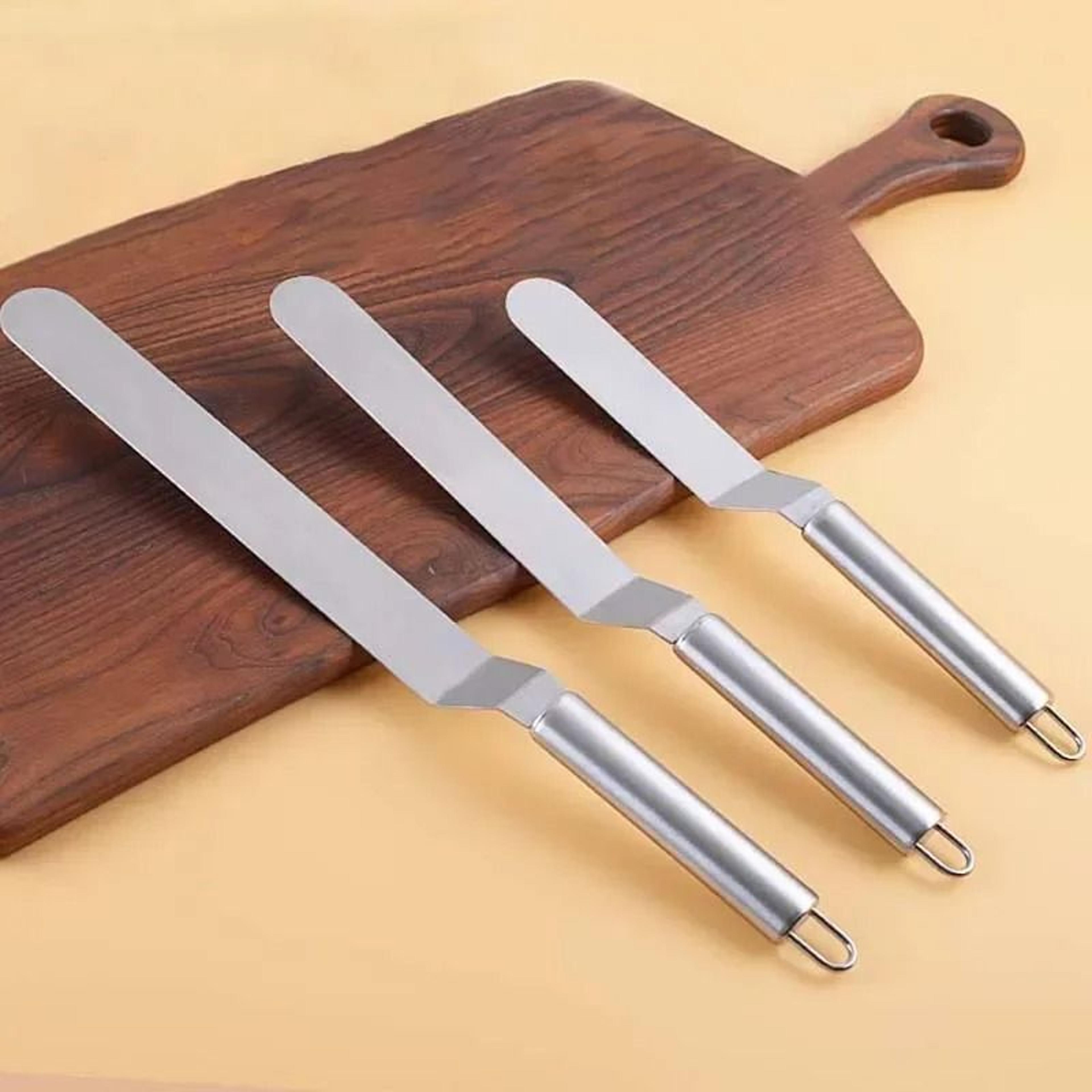 portable stainless steel cream spatula & pastry icing cake decorating tool
