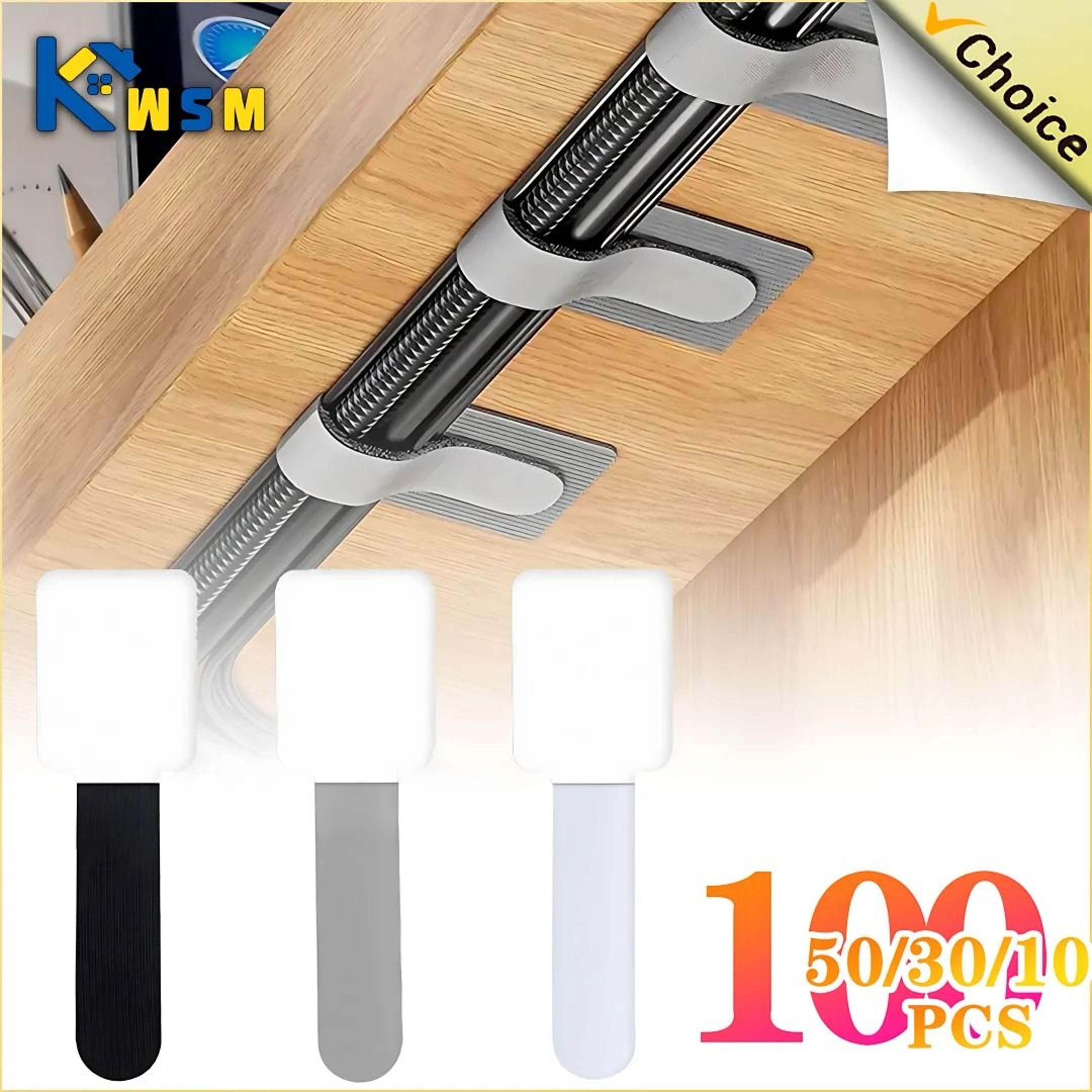 reusable self-adhesive adjustable cable ties & desk wire organizer straps