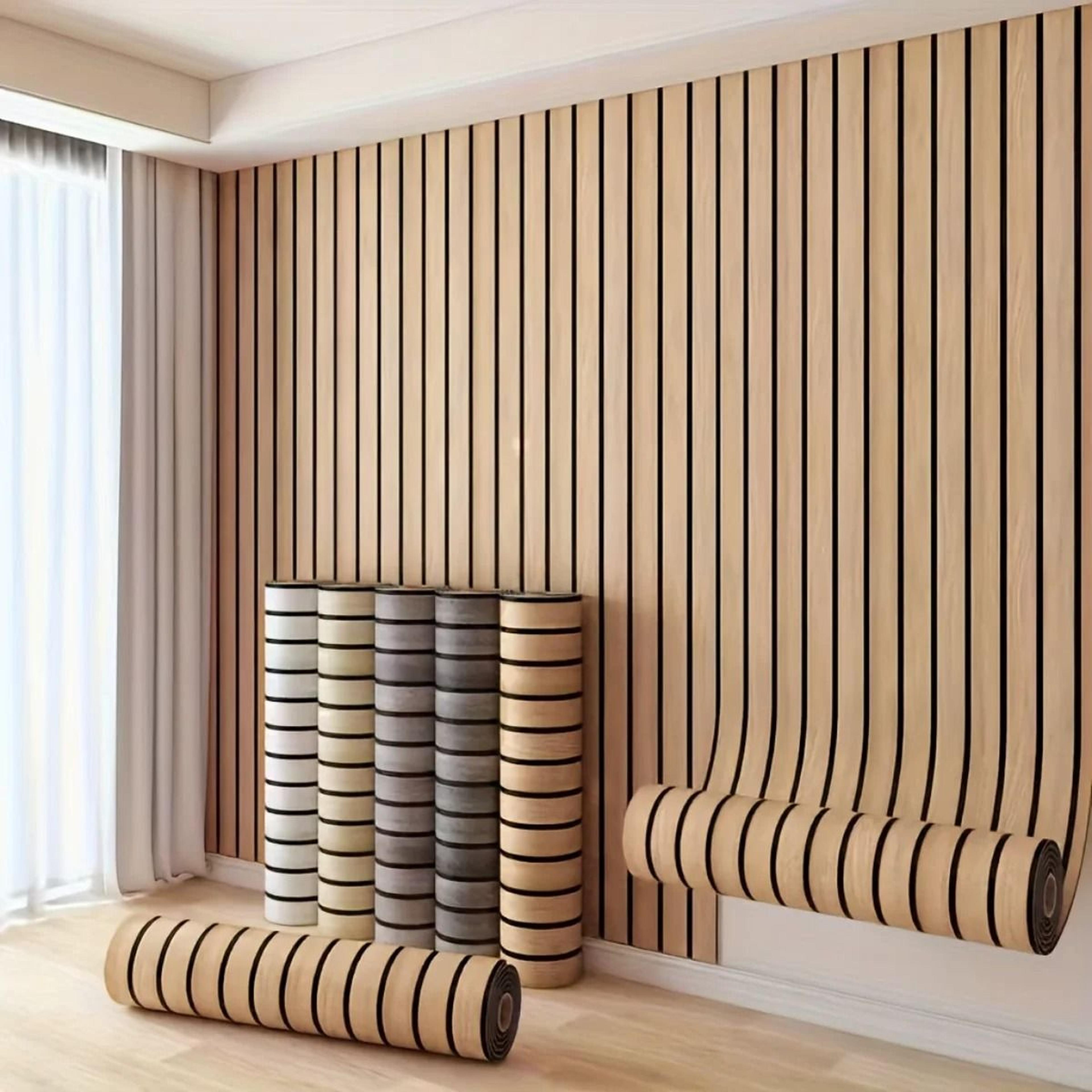 3m x 40cm thick brown grid peel and stick wallpaper - self-adhesive faux plaid decorative wall contact paper