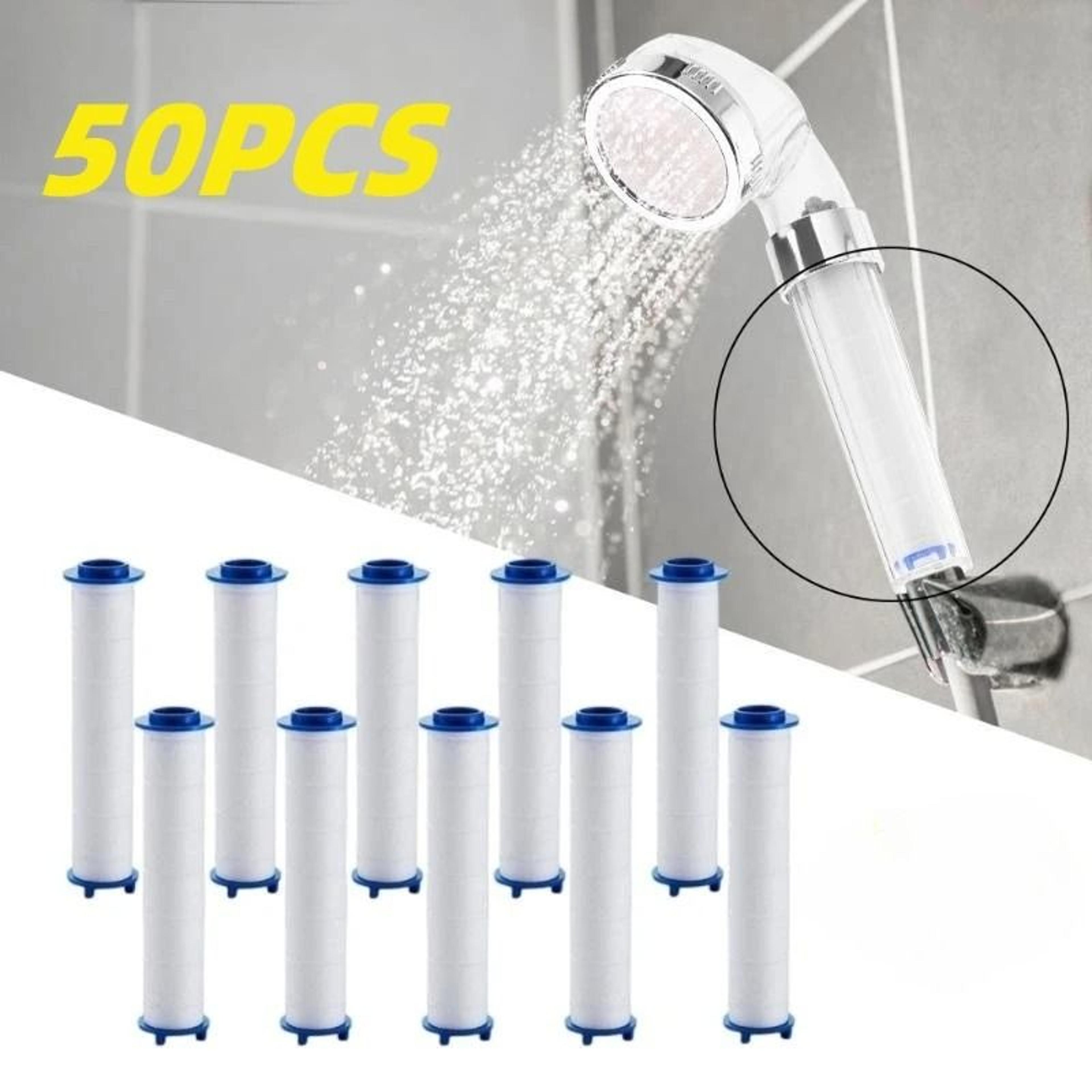 50pcs shower head filter replacements - hard water purifying pp cotton cartridges