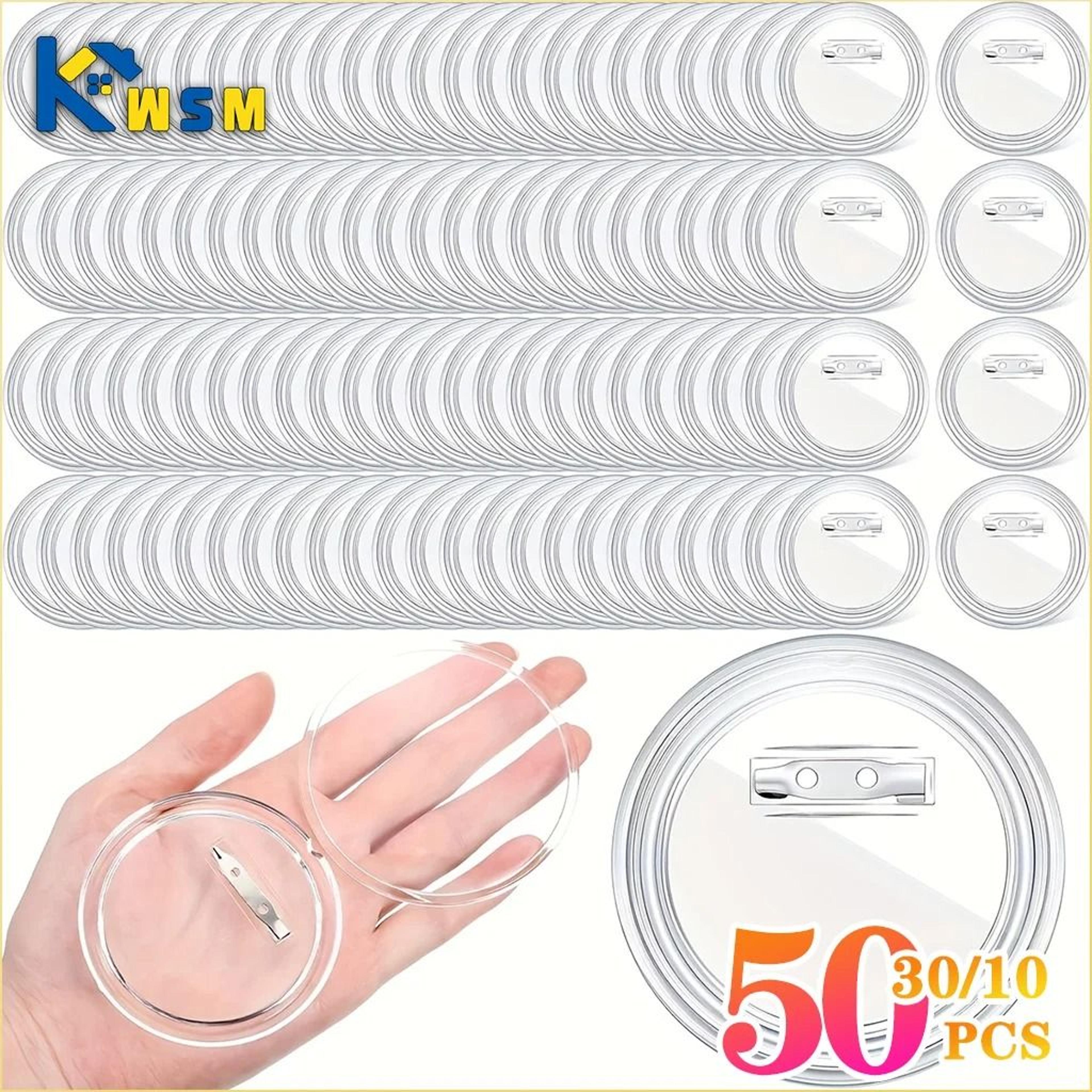 diy round pin button badge making kit - custom pinback supplies for brooches, name tags & crafts