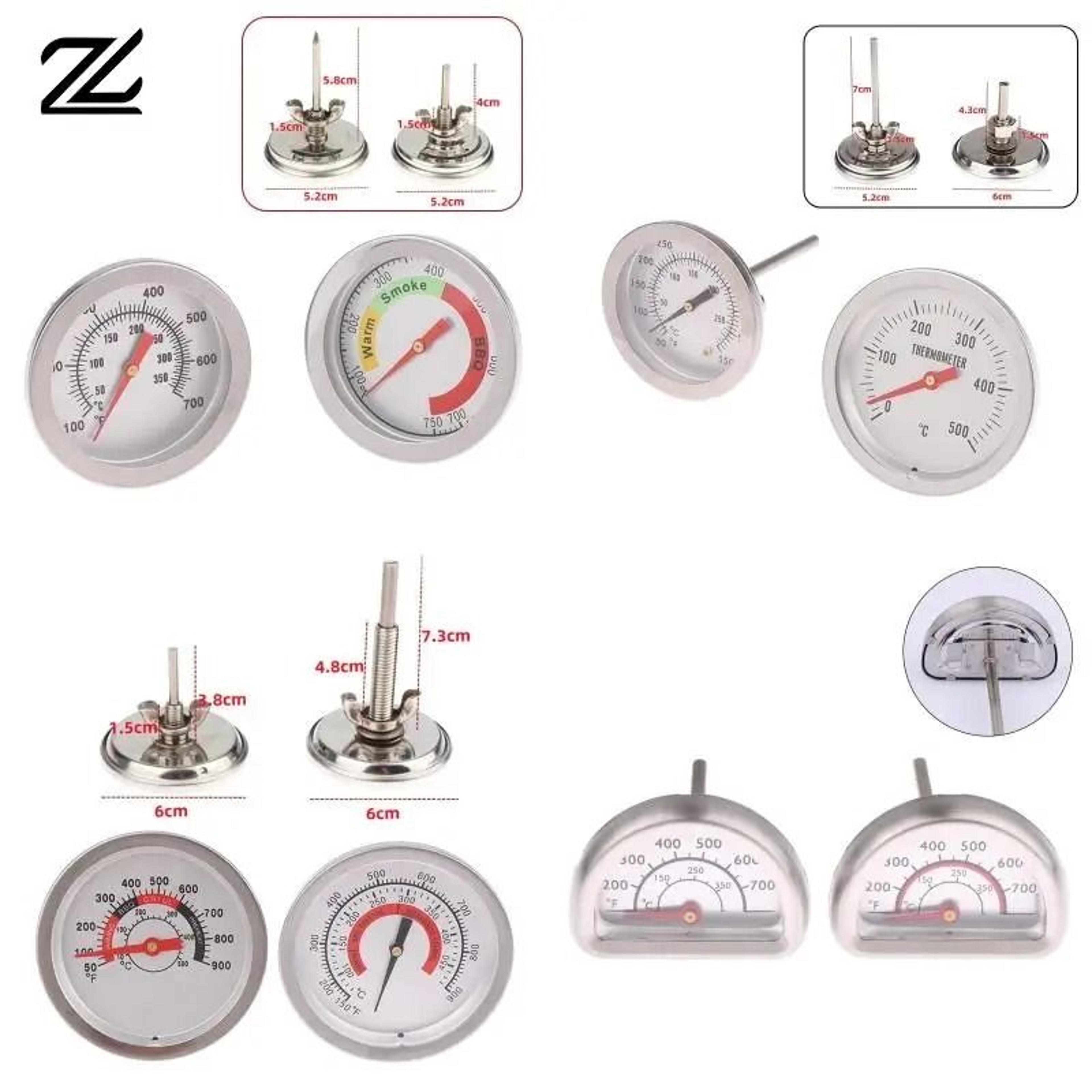 stainless steel bbq & meat cooking thermometer temperature gauge