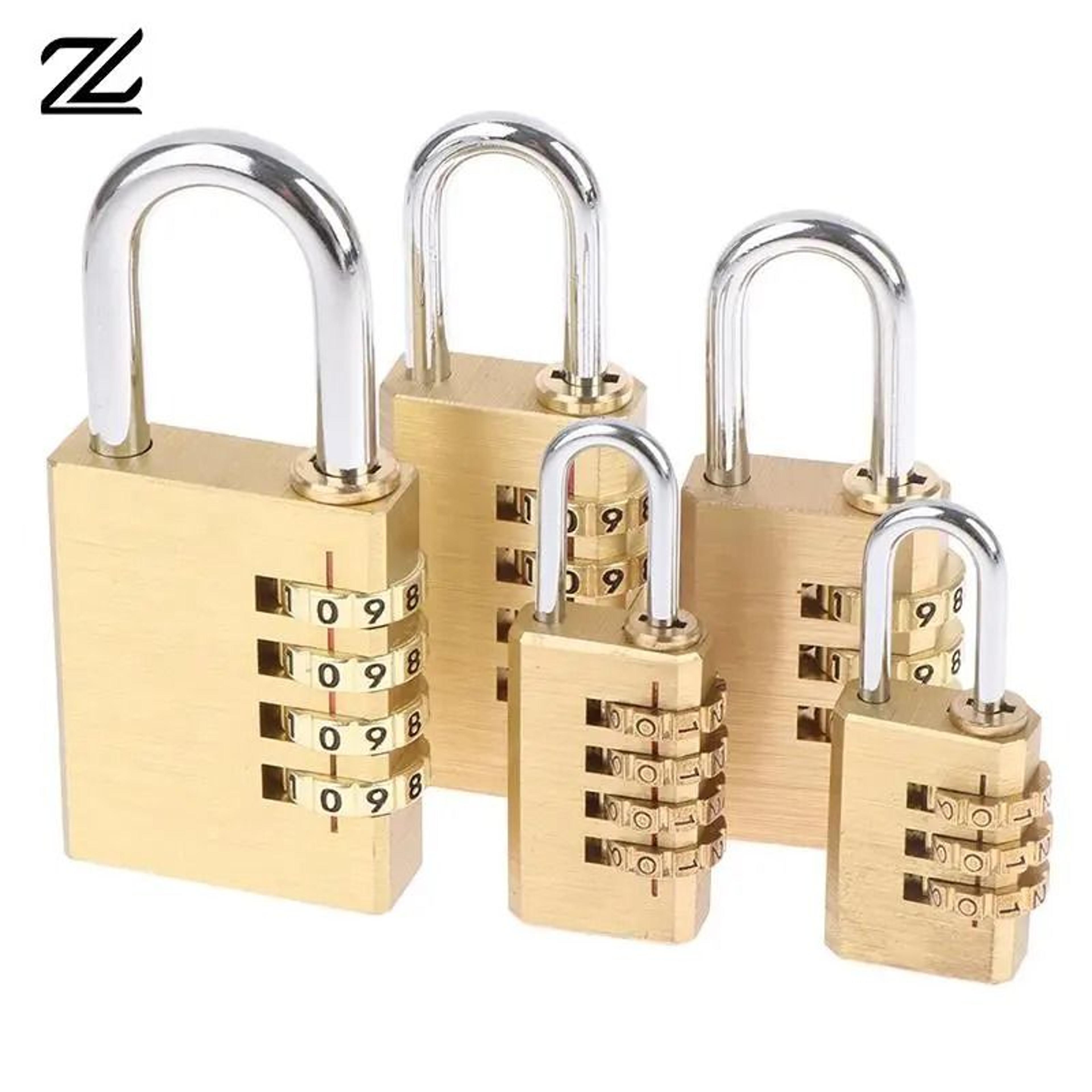 solid brass heavy-duty 4-digit combination padlock (resettable)
