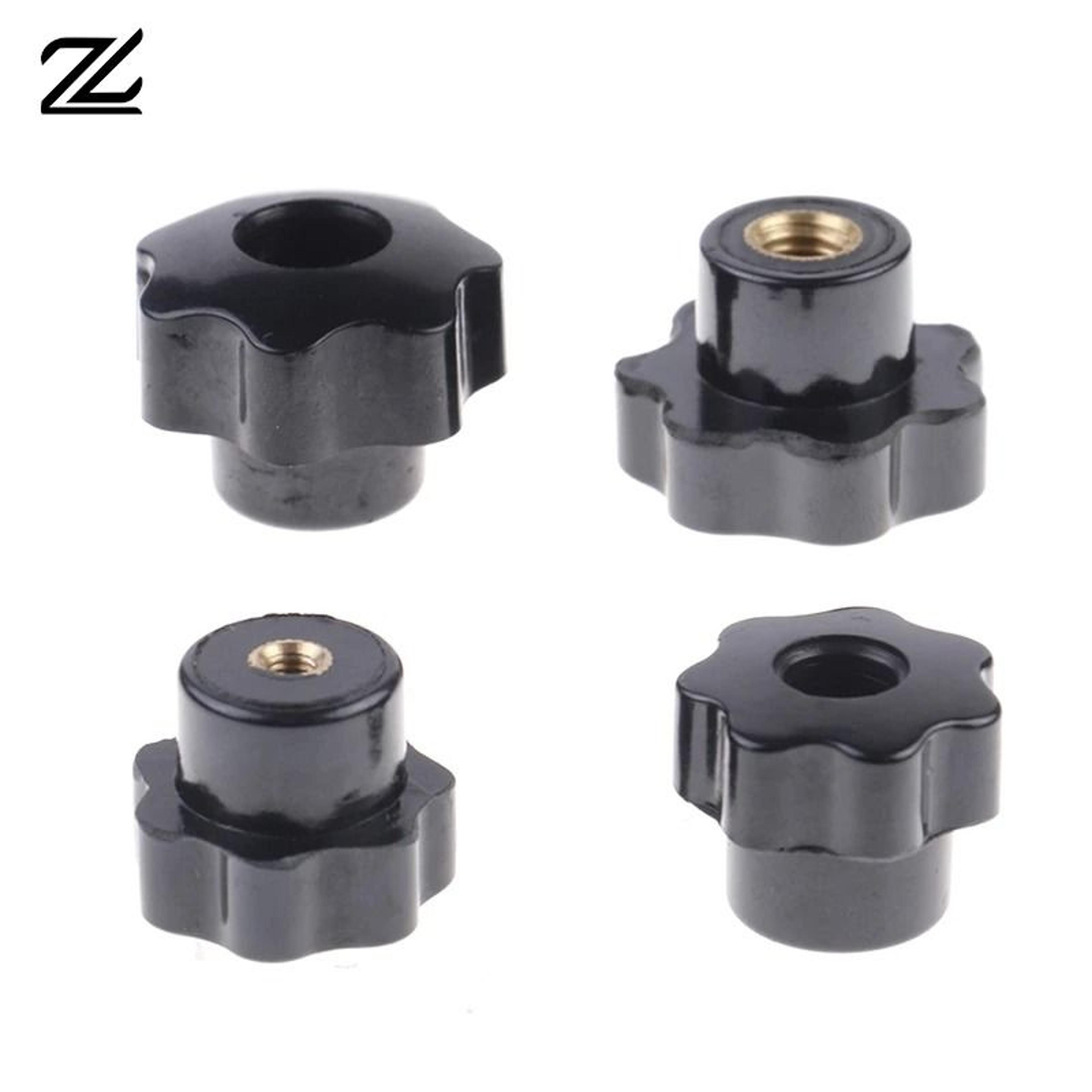 plum blossom hand-tighten star clamping knob nuts (m4, m5, m6, m8 thread)