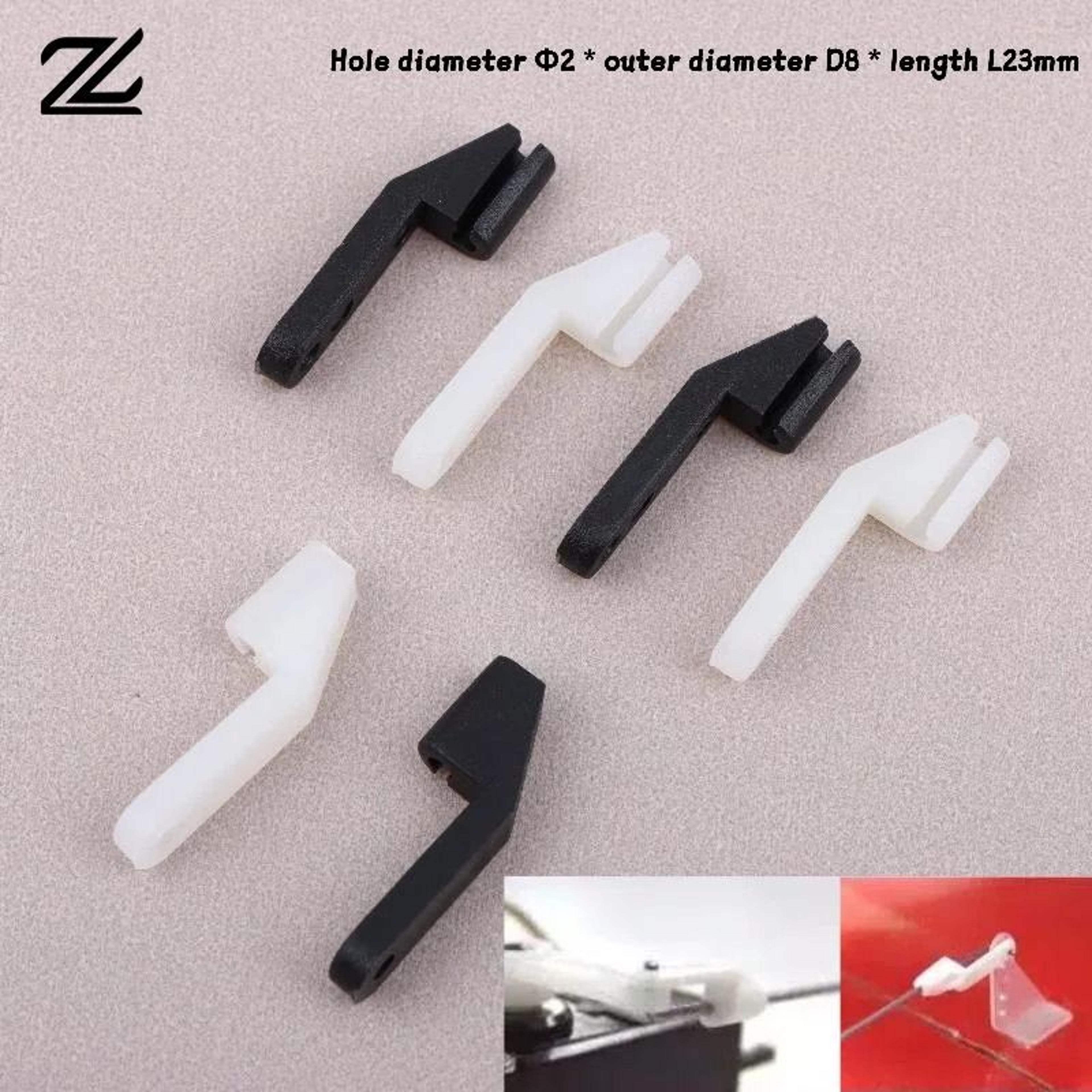10pcs rc airplane nylon control rod fixers (2mm lightweight connectors for aeromodelling)