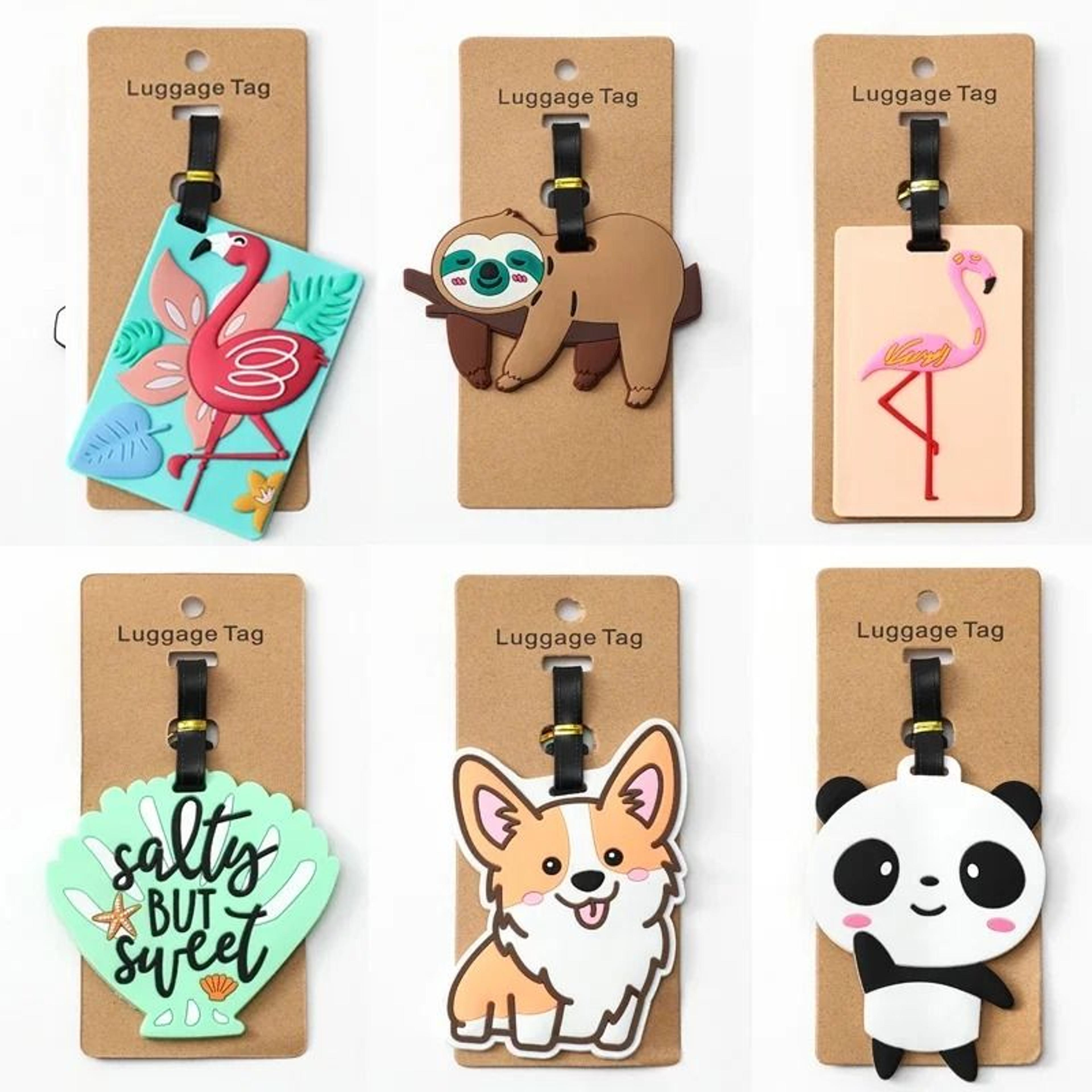 creative corgi & cat silicone luggage tag (anti-loss suitcase name tag)