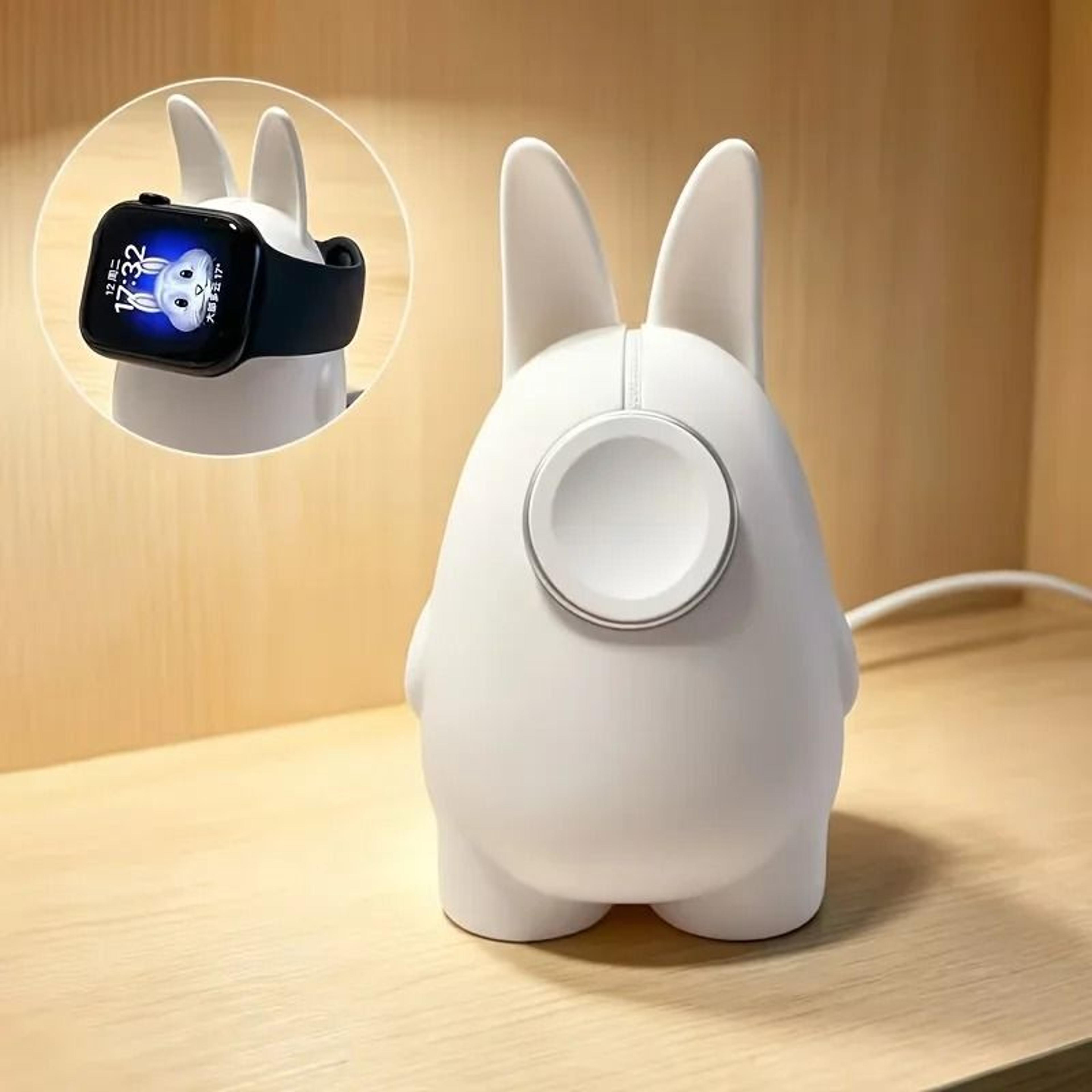 cute rabbit watch stand & desk wireless charging dock holder