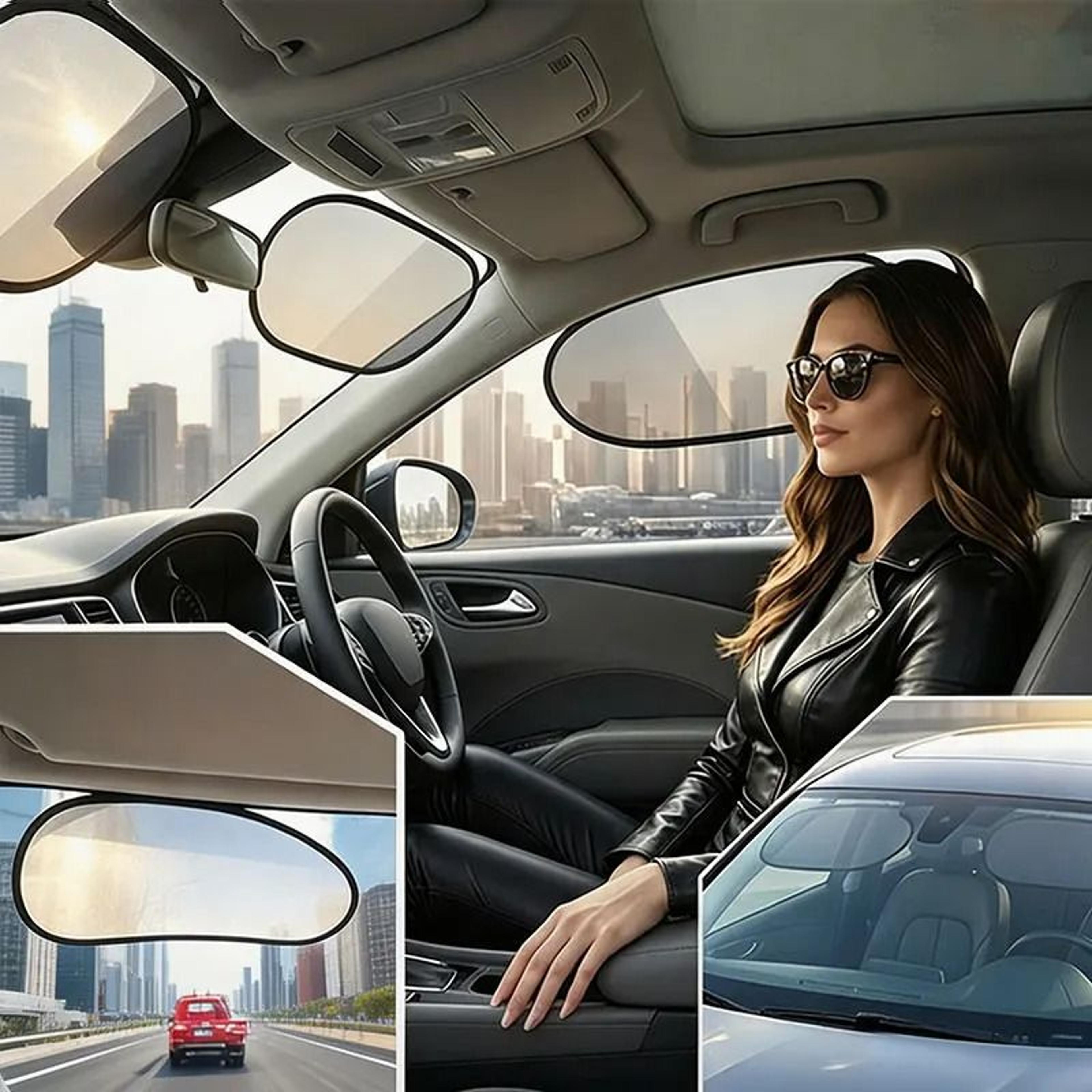 static cling car window sunshades (electrostatic uv blocking anti-glare film)