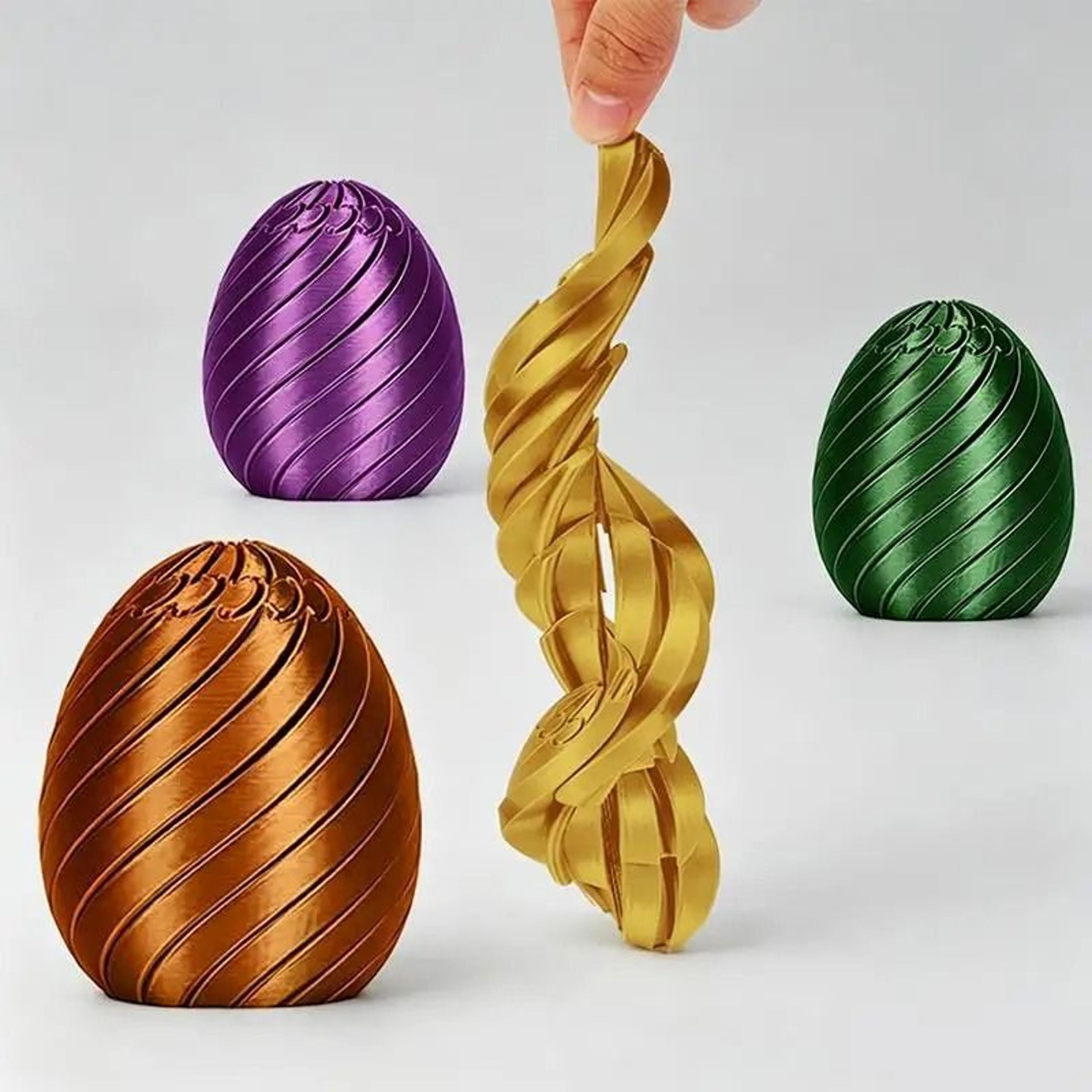 3d printed dragon egg stress relief toy & deformable spiral gear fidget gadget