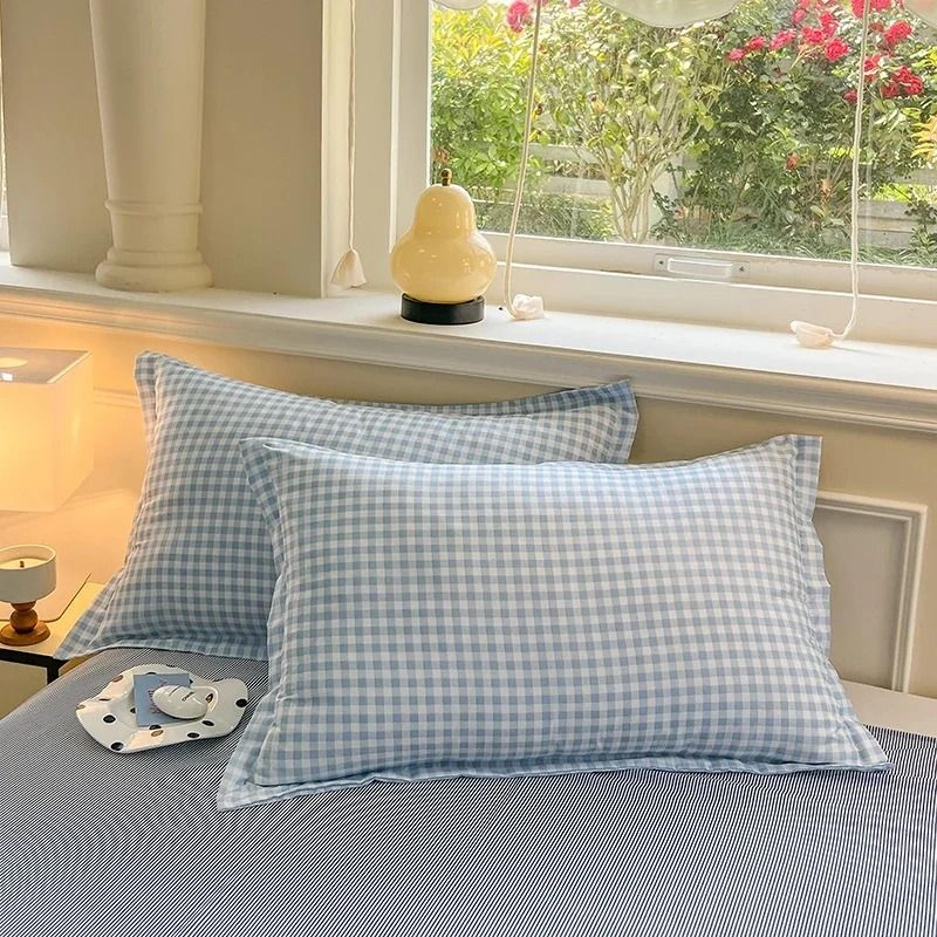 2 pcs colorful stripe envelope pillowcases (nordic sling style decorative pillow covers)