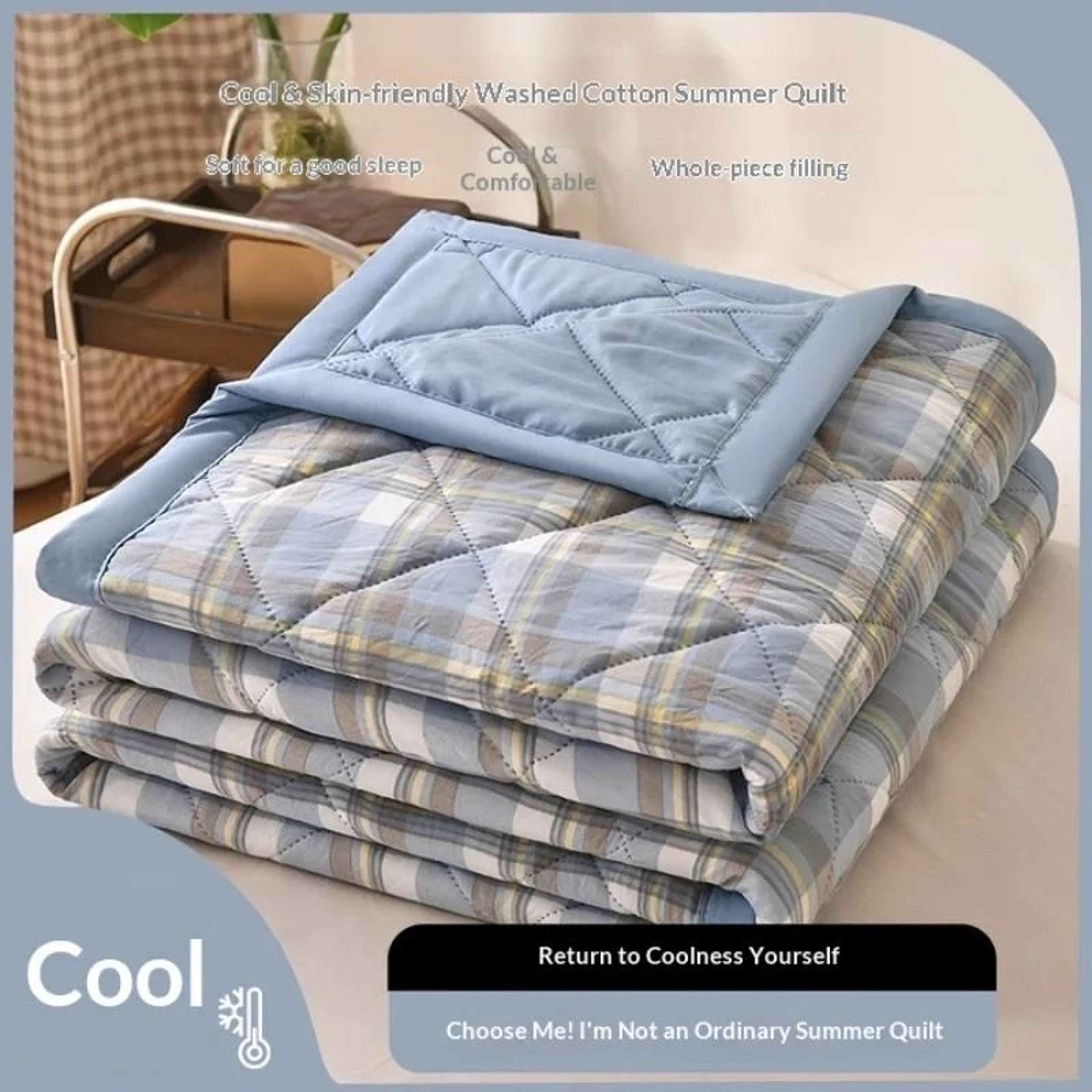 summer thin ultrasonic quilted comforter (soft breathable air-conditioned four seasons quilt)