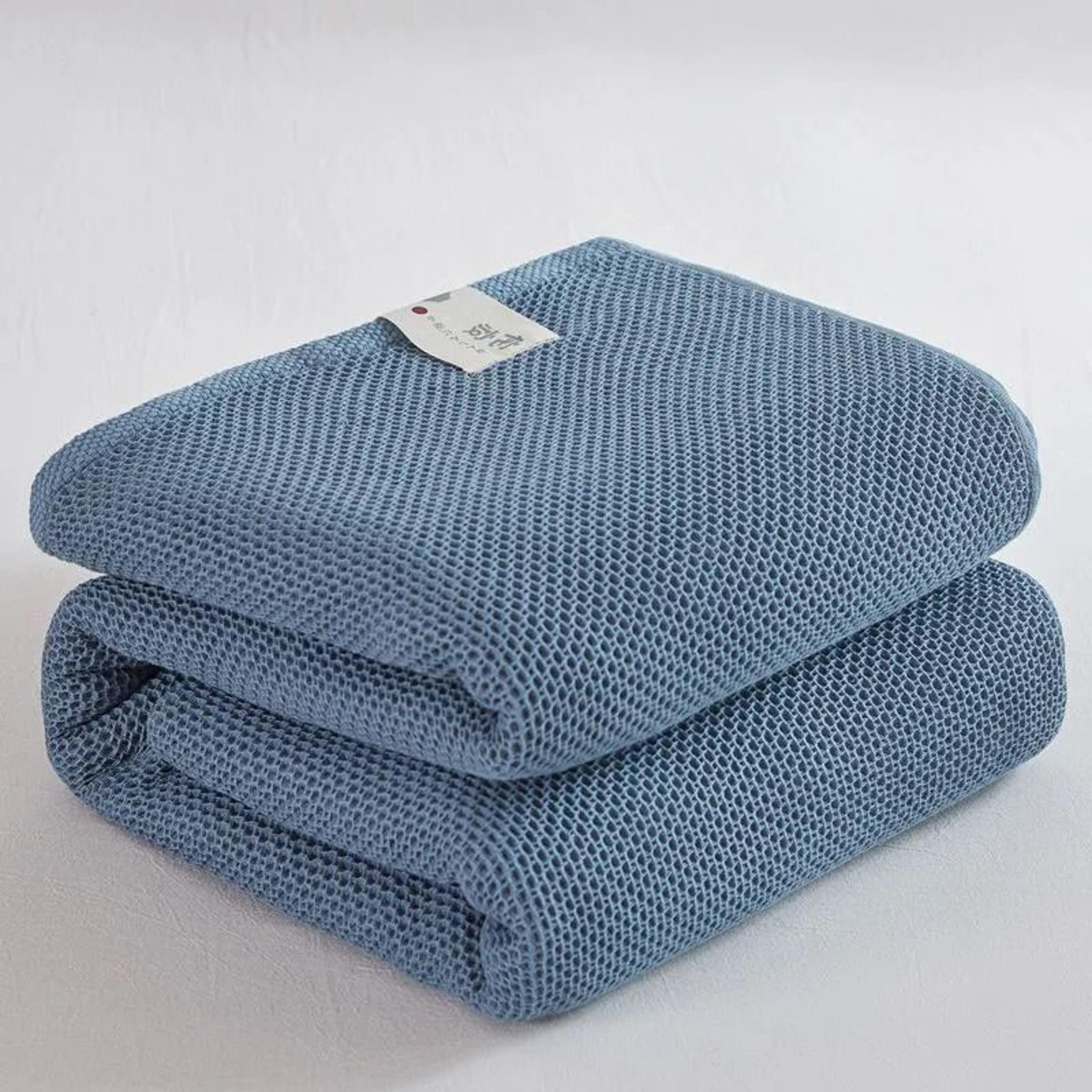 solid cotton waffle weave bedspread throw (breathable plaid sofa cover & summer quilt)