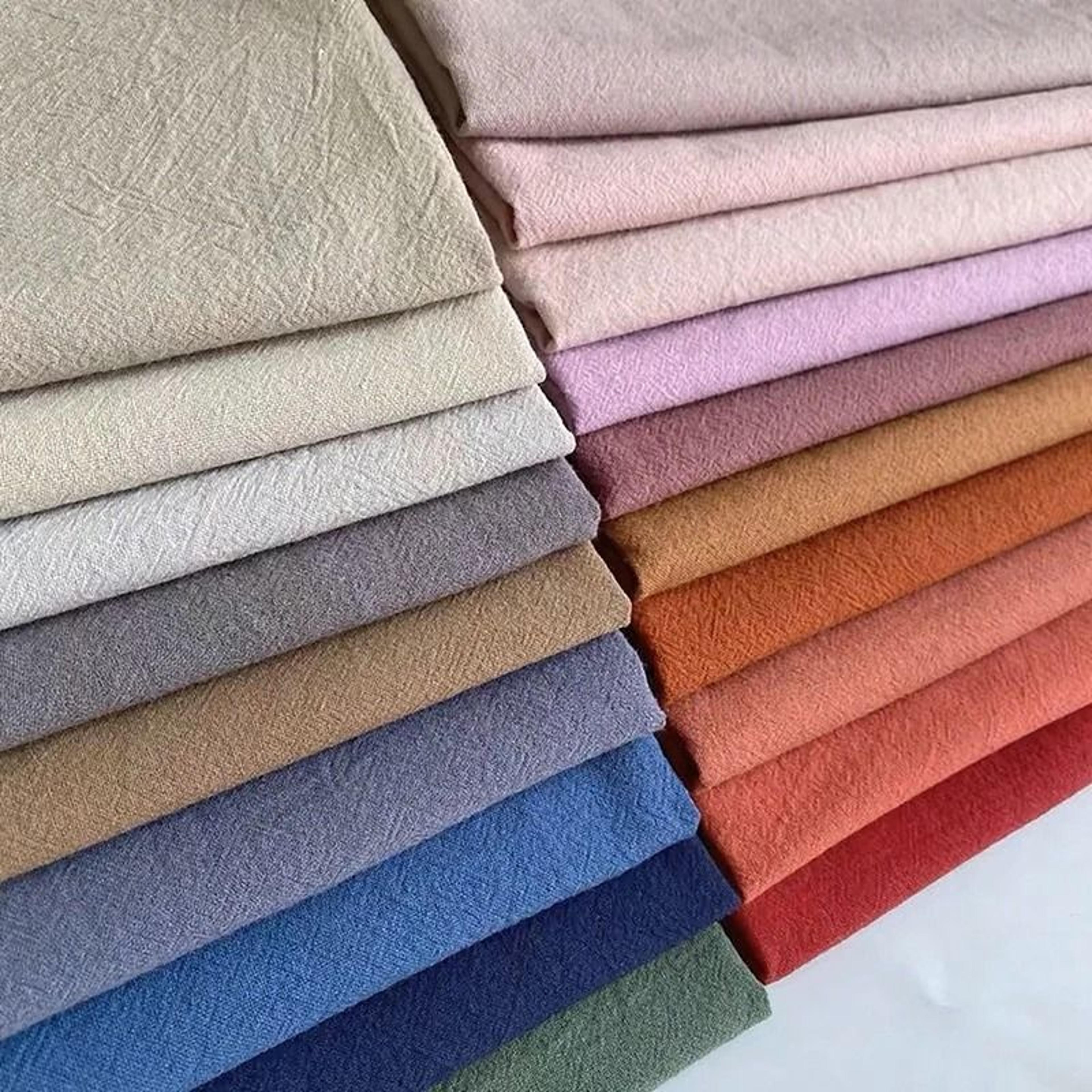 100% cotton solid fabric material (washable craft cloth for sewing, quilting & tablecloths)