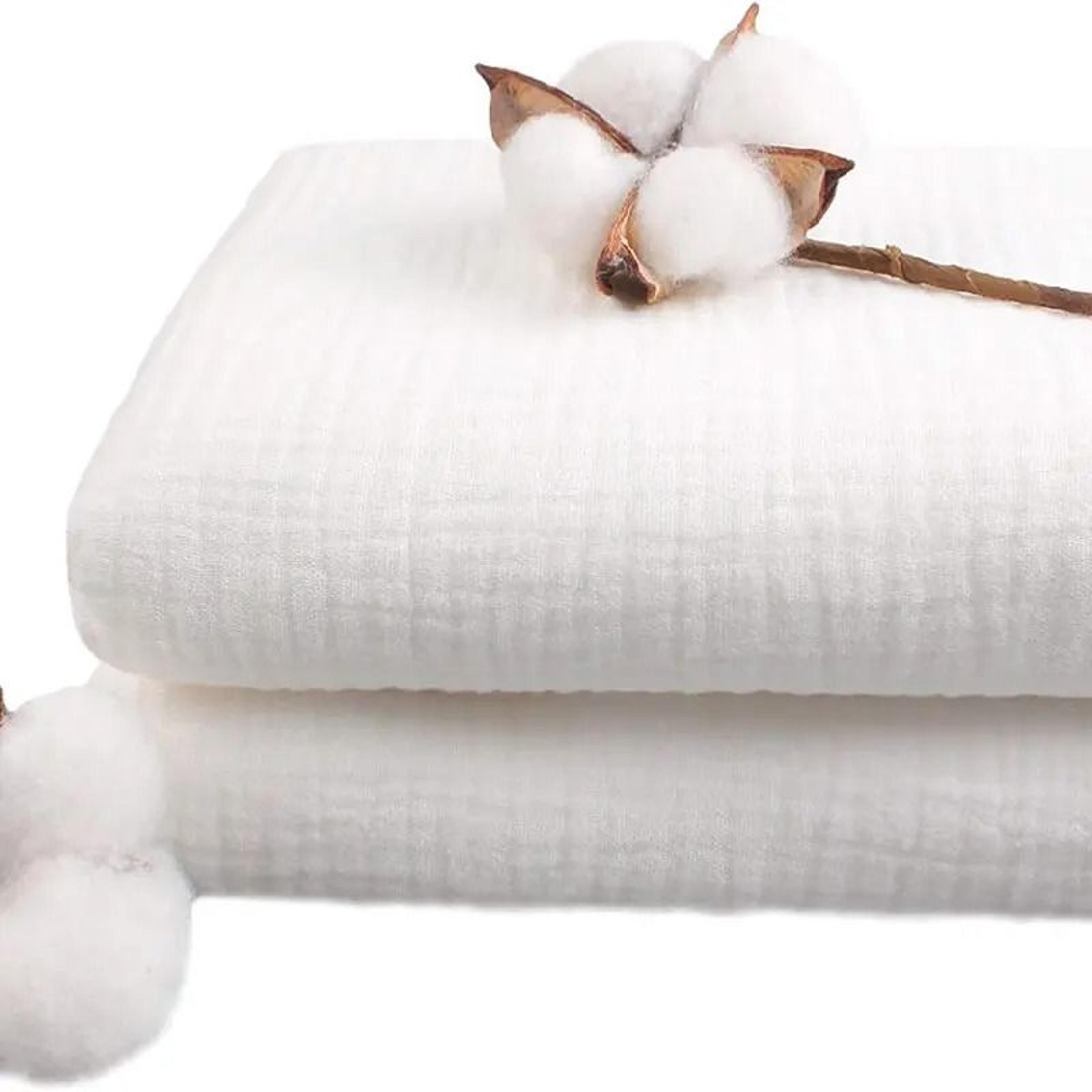 double-layer gauze cotton fabric (soft cheesecloth material for sewing, table runners & baby blankets)