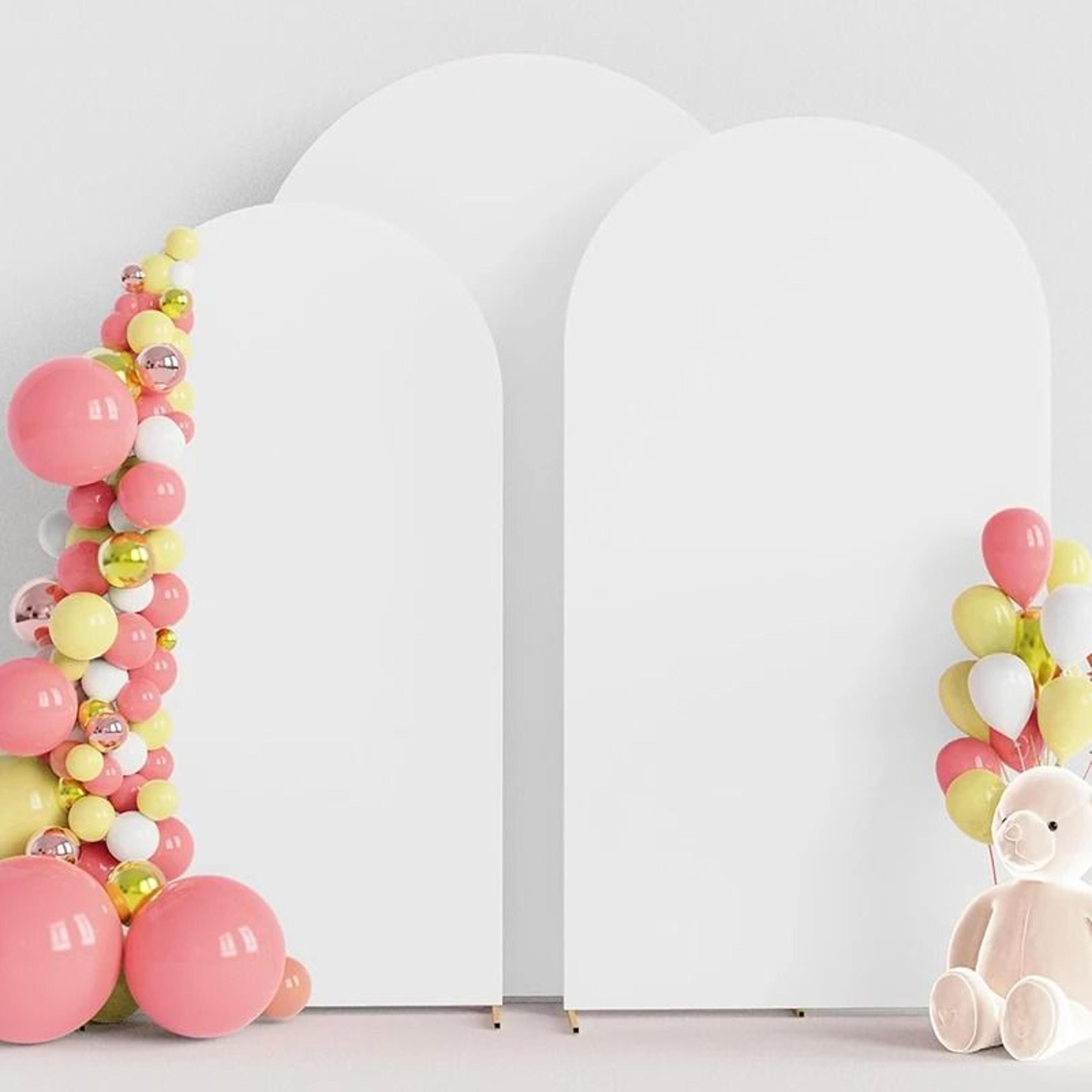 wedding arch cover spandex fitted chiara backdrop (2-sided round top cover for parties & events)