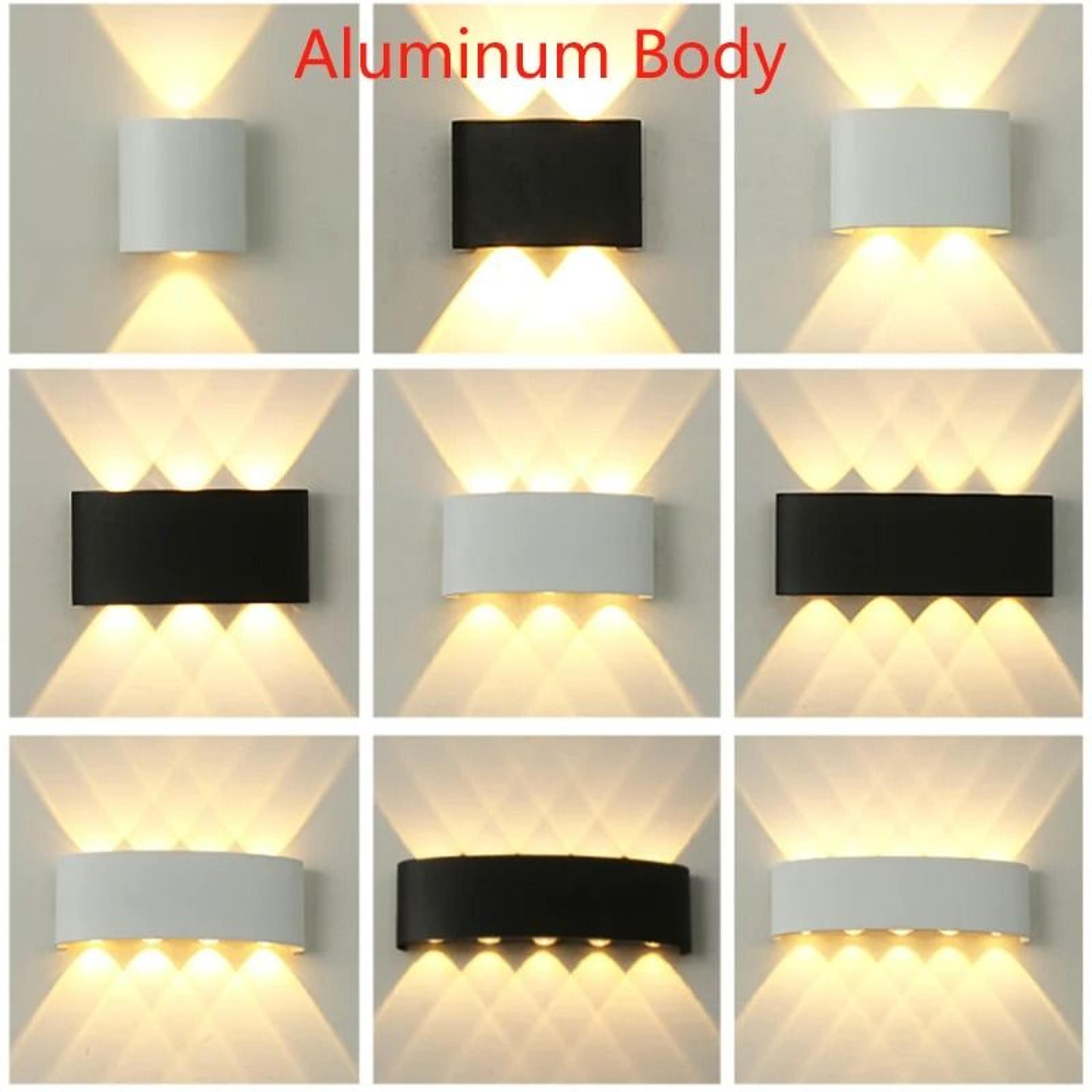 nordic led aluminum up down wall lamp (ip65 waterproof outdoor & indoor modern sconce for stairs, bedroom & bathroom)