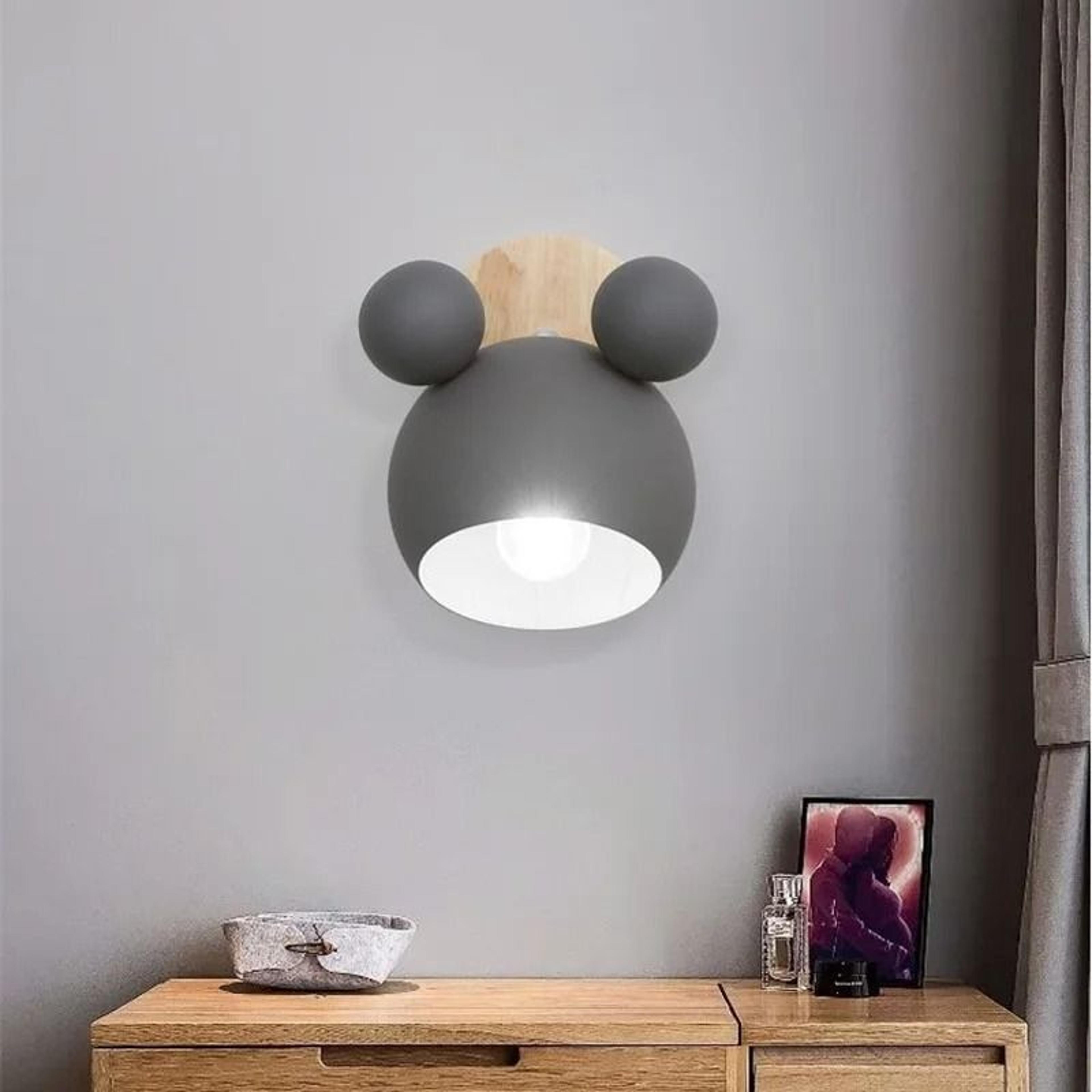 nordic mickey silhouette wall lamp (lovely children's room & bedroom led wandlamp luminaire)