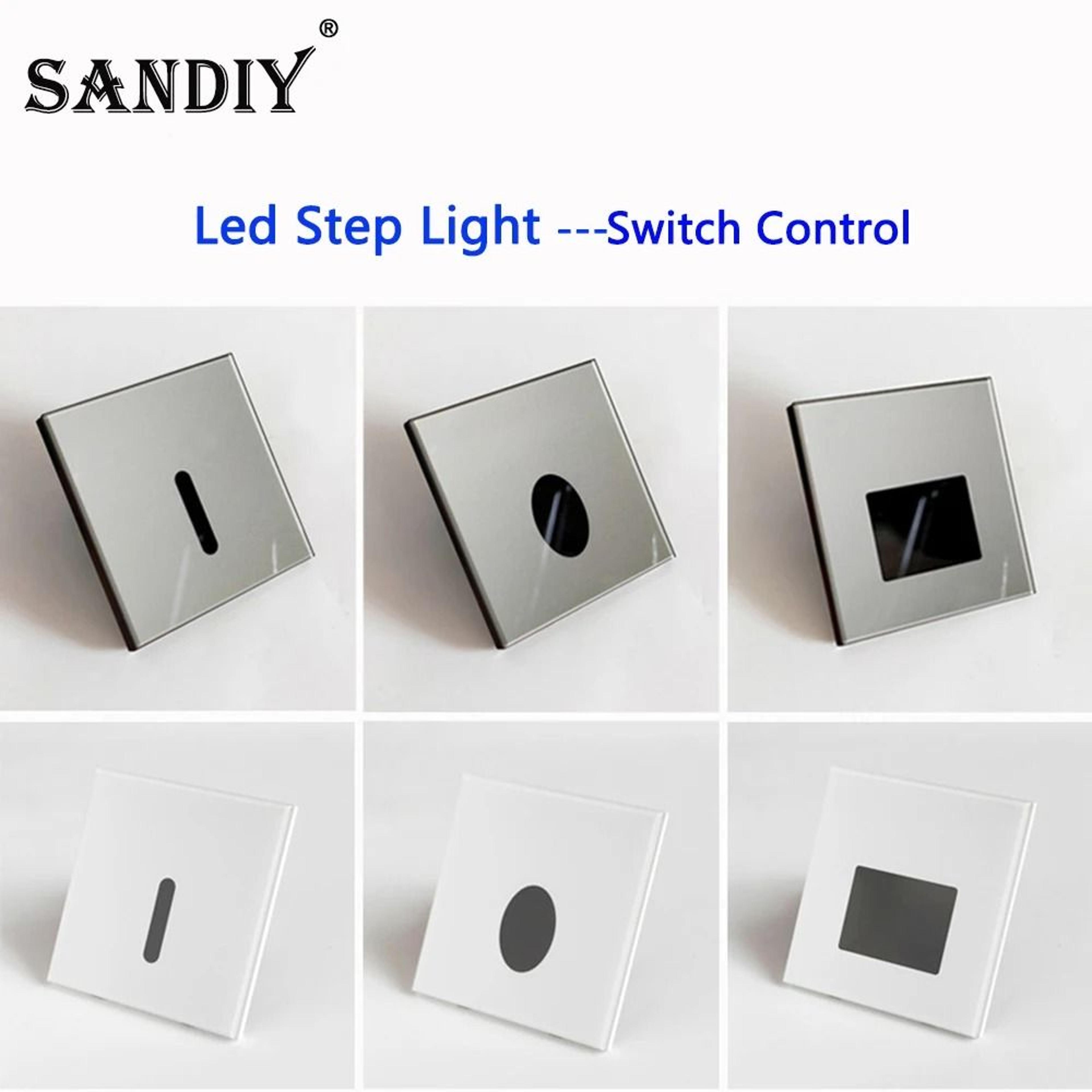 sandiy indoor recessed led step light (modern non-sensor wall nightlight for staircase, balcony & bedroom)