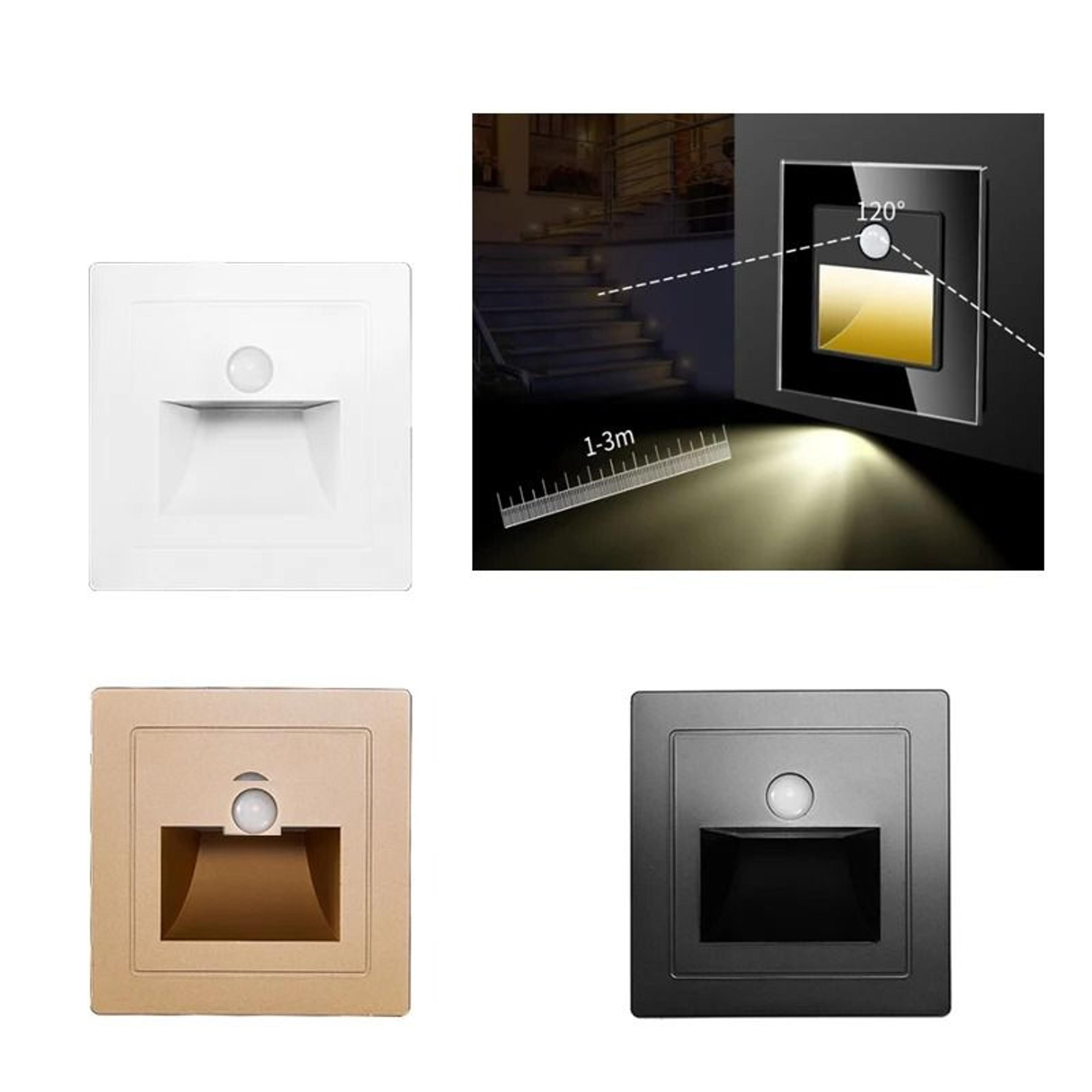 recessed motion detector led stair light (infrared human body induction lamp for steps, ladder & bedroom decor)
