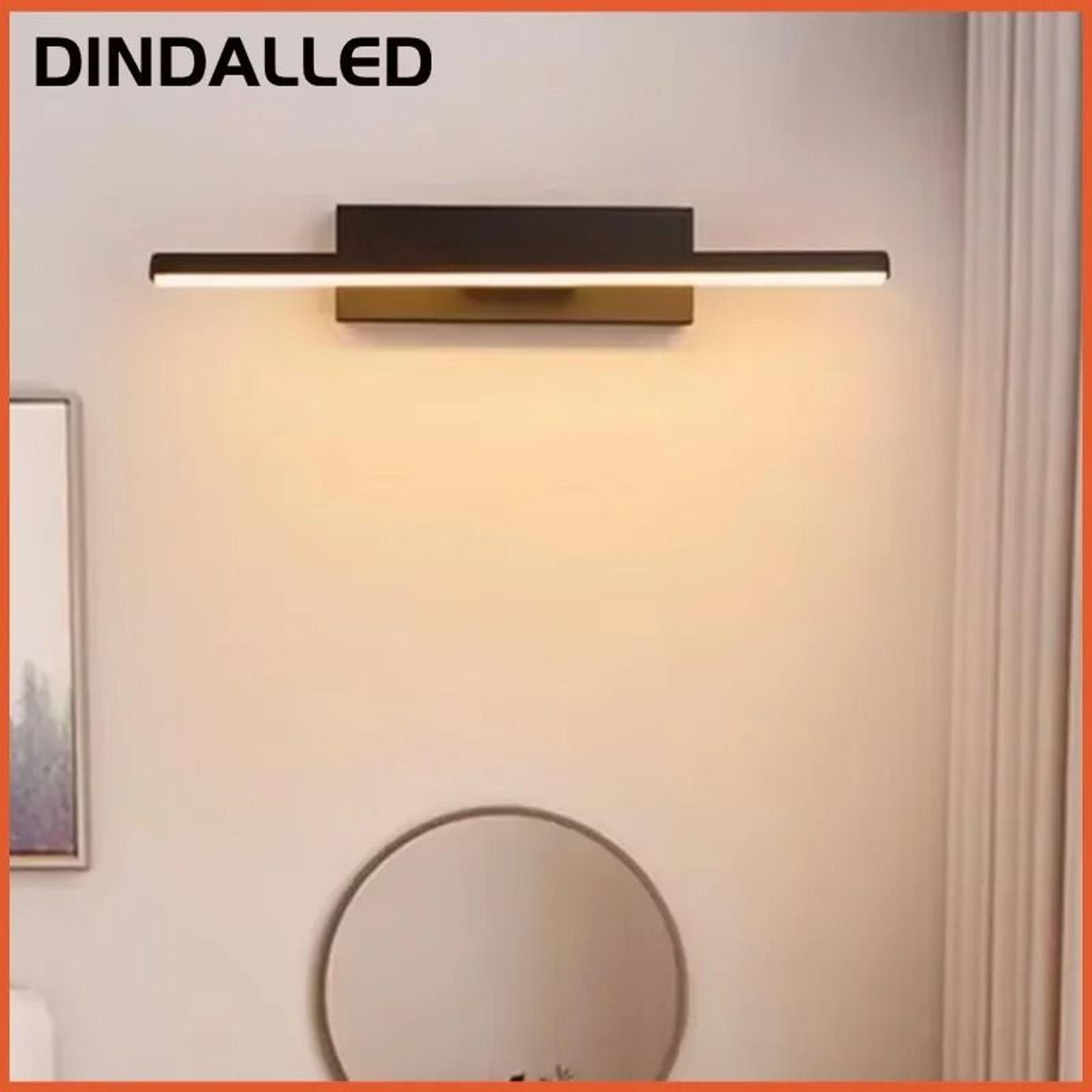modern retractable led bathroom mirror light (extendable vanity wall sconce in black & white)